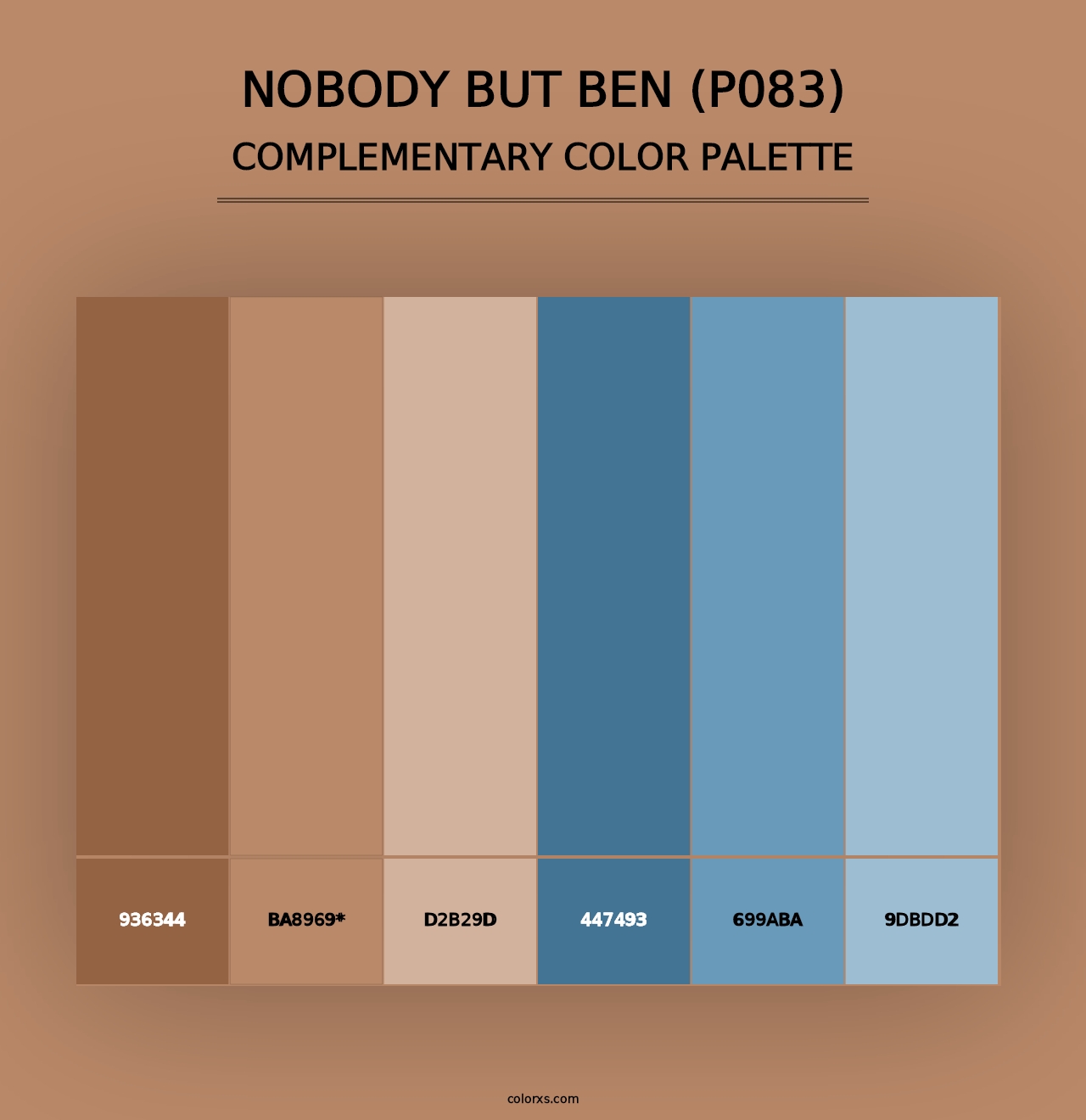 Nobody But Ben (P083) - Complementary Color Palette