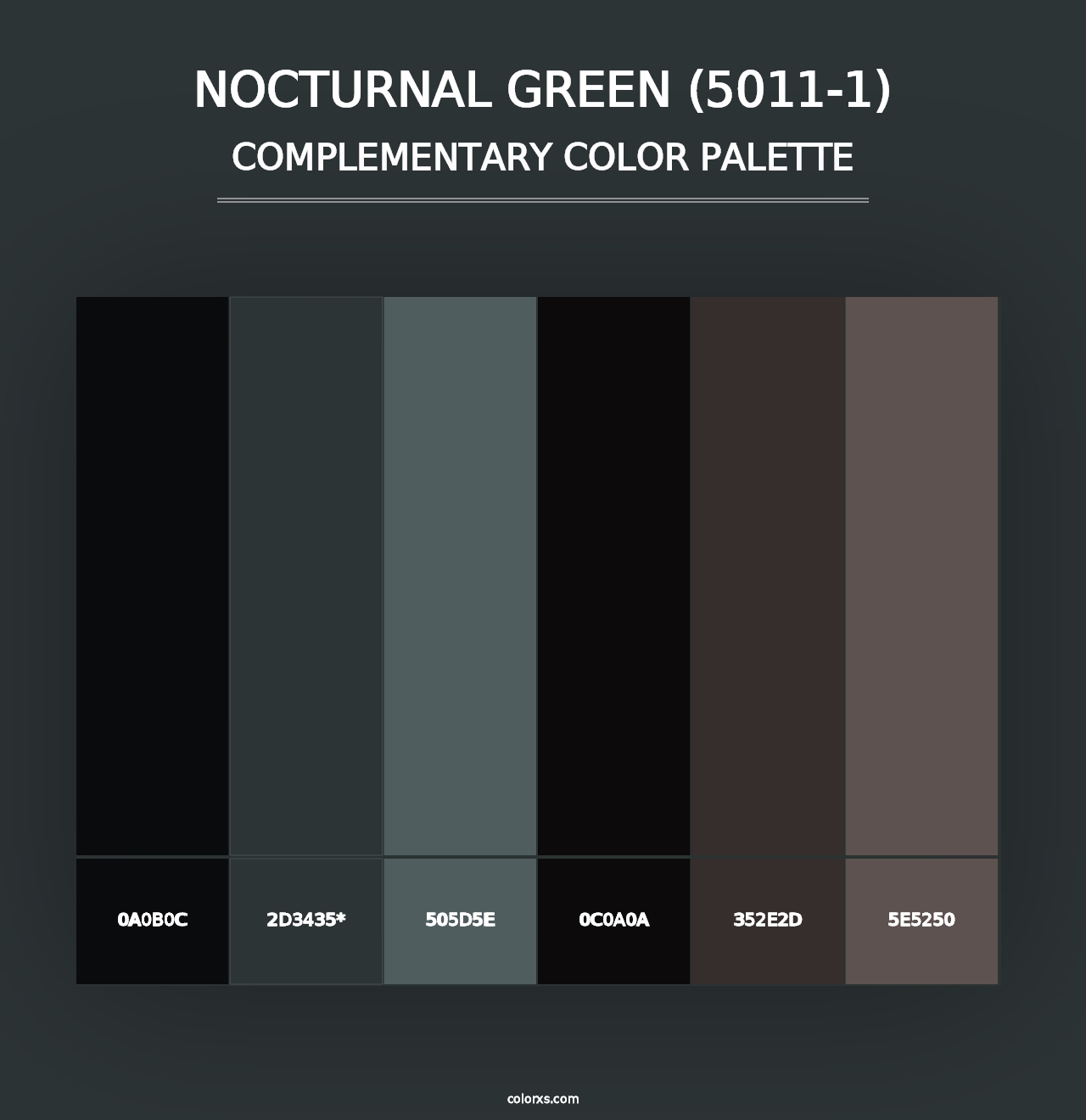 Nocturnal Green (5011-1) - Complementary Color Palette