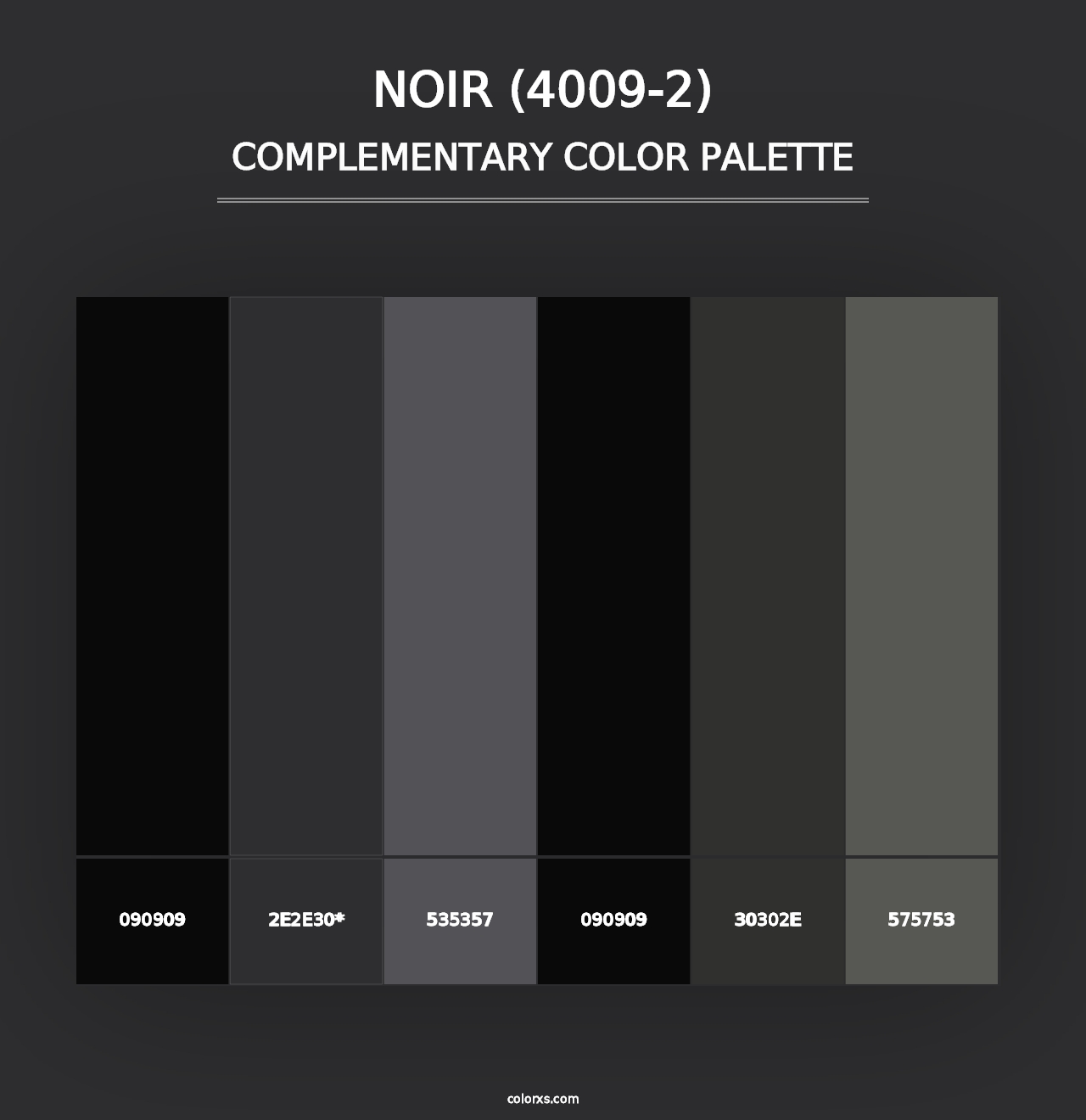 Noir (4009-2) - Complementary Color Palette