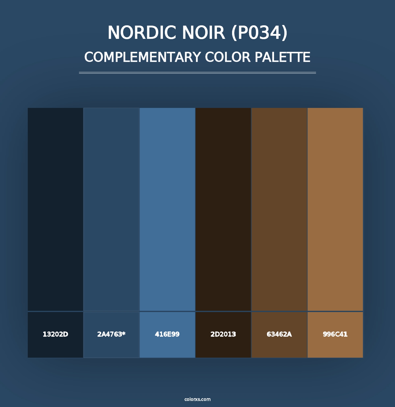 Nordic Noir (P034) - Complementary Color Palette