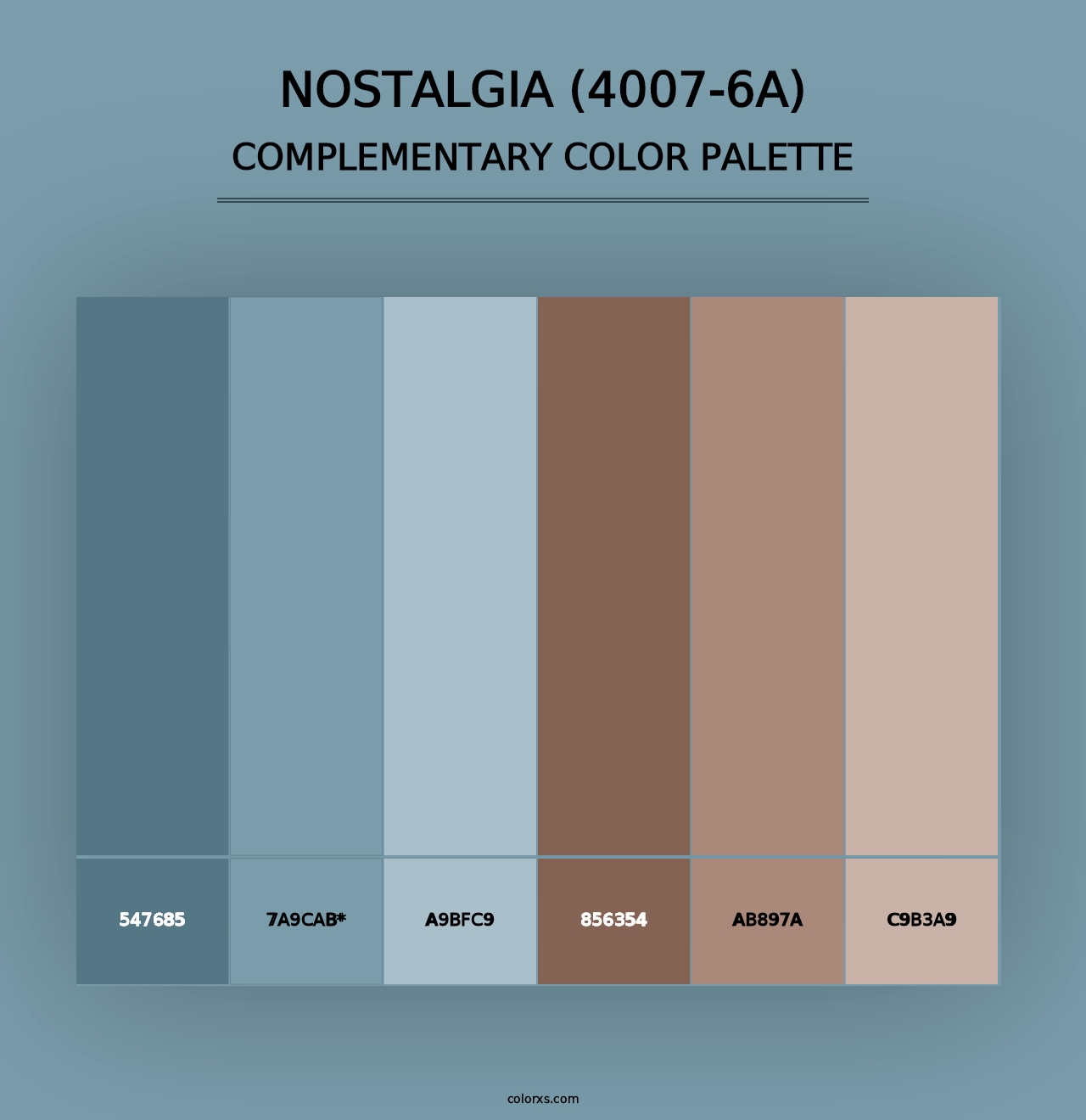 Nostalgia (4007-6A) - Complementary Color Palette