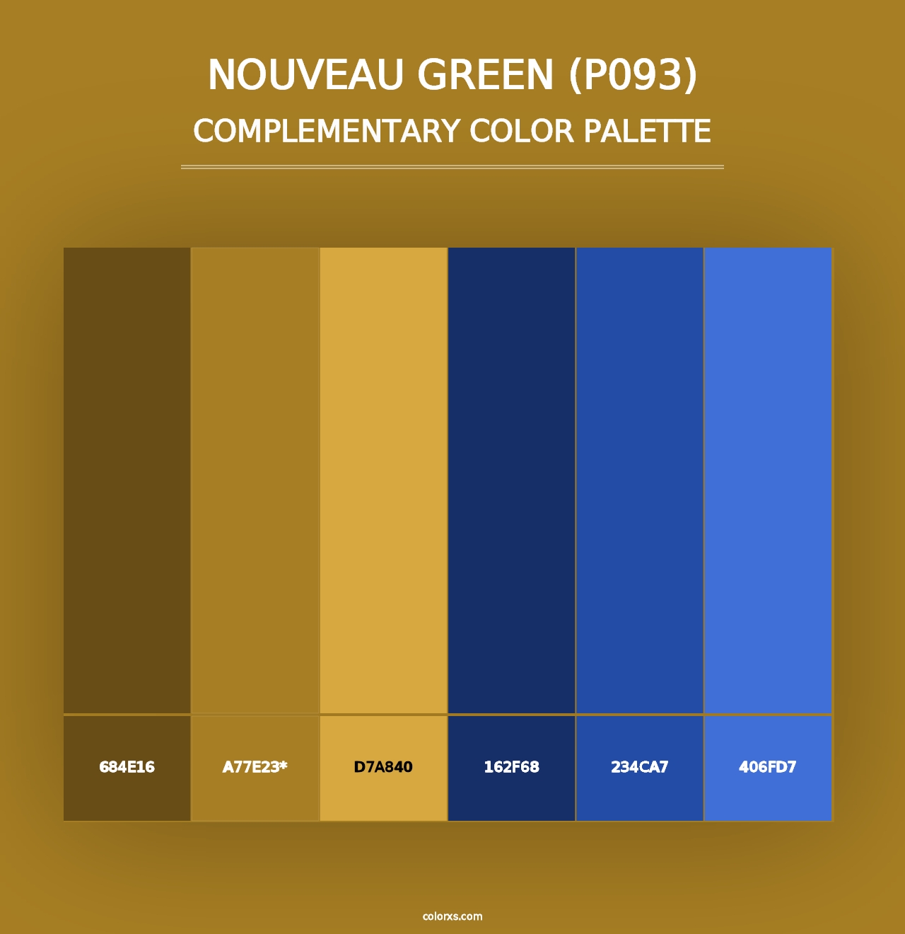 Nouveau Green (P093) - Complementary Color Palette