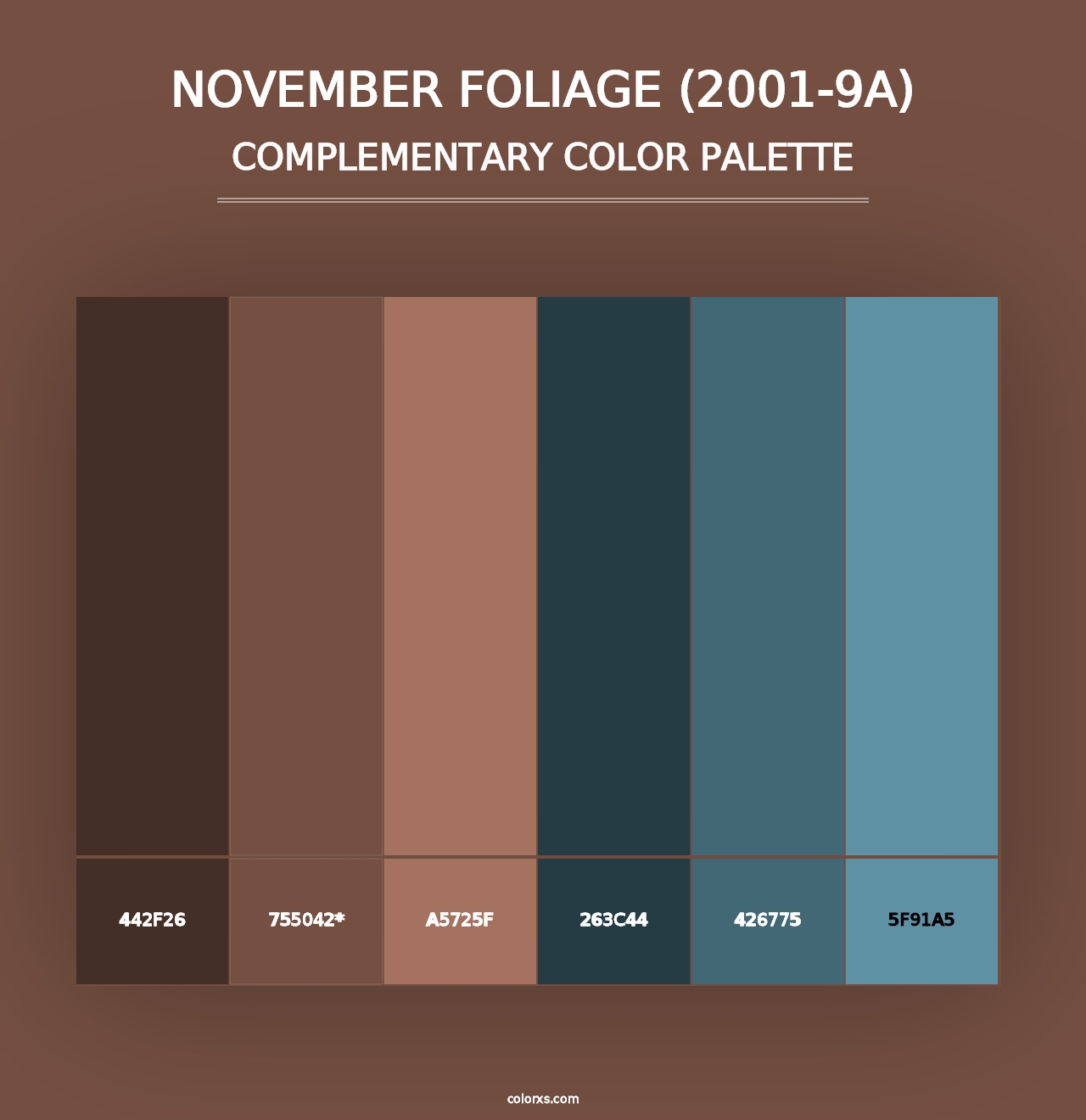 November Foliage (2001-9A) - Complementary Color Palette