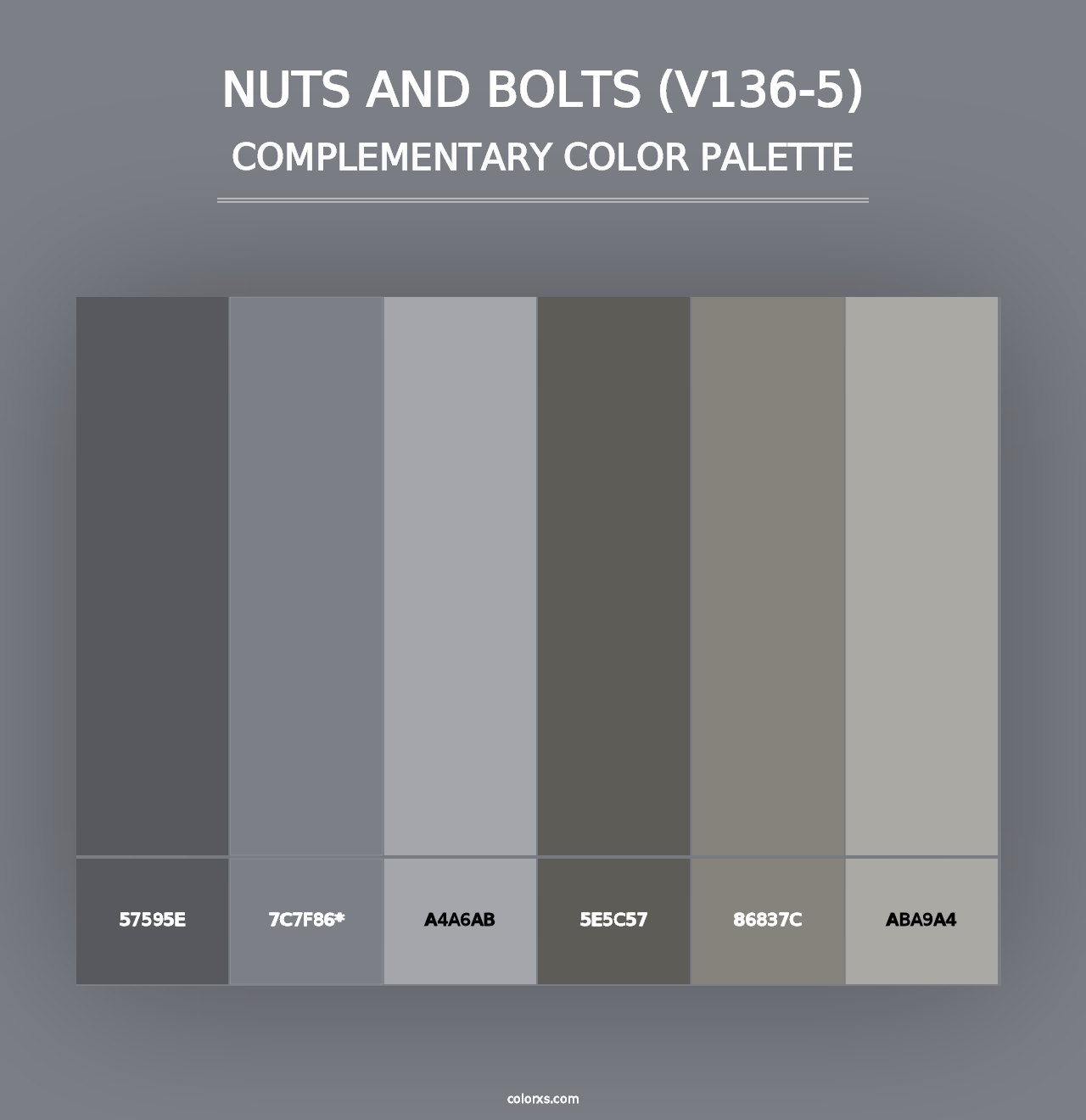 Nuts and Bolts (V136-5) - Complementary Color Palette