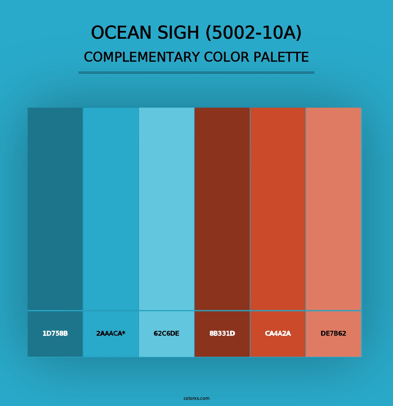 Ocean Sigh (5002-10A) - Complementary Color Palette