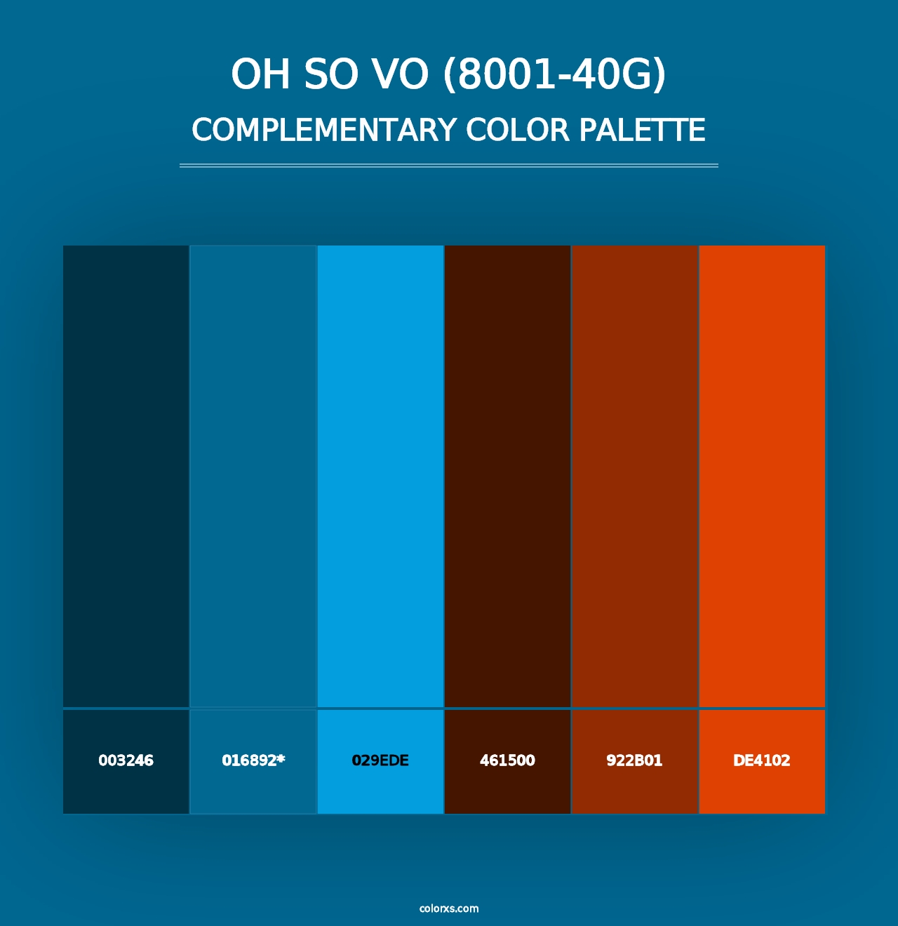 Oh So Vo (8001-40G) - Complementary Color Palette