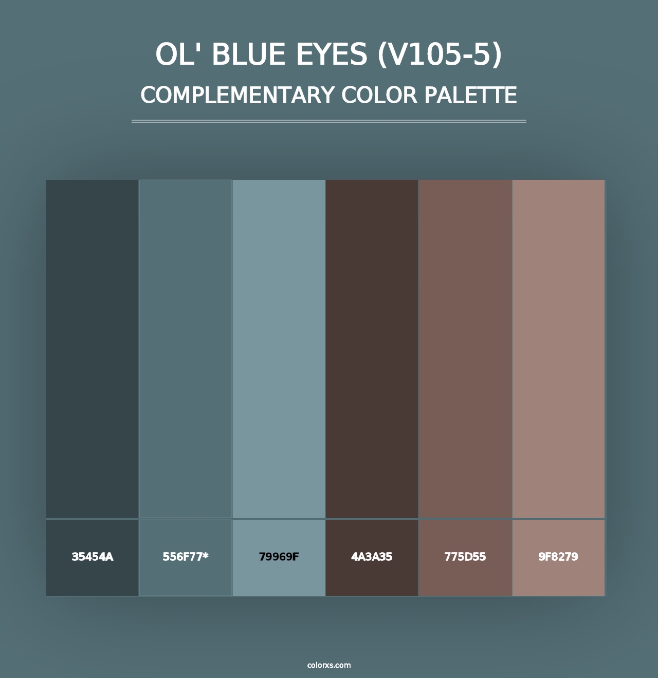 Ol' Blue Eyes (V105-5) - Complementary Color Palette