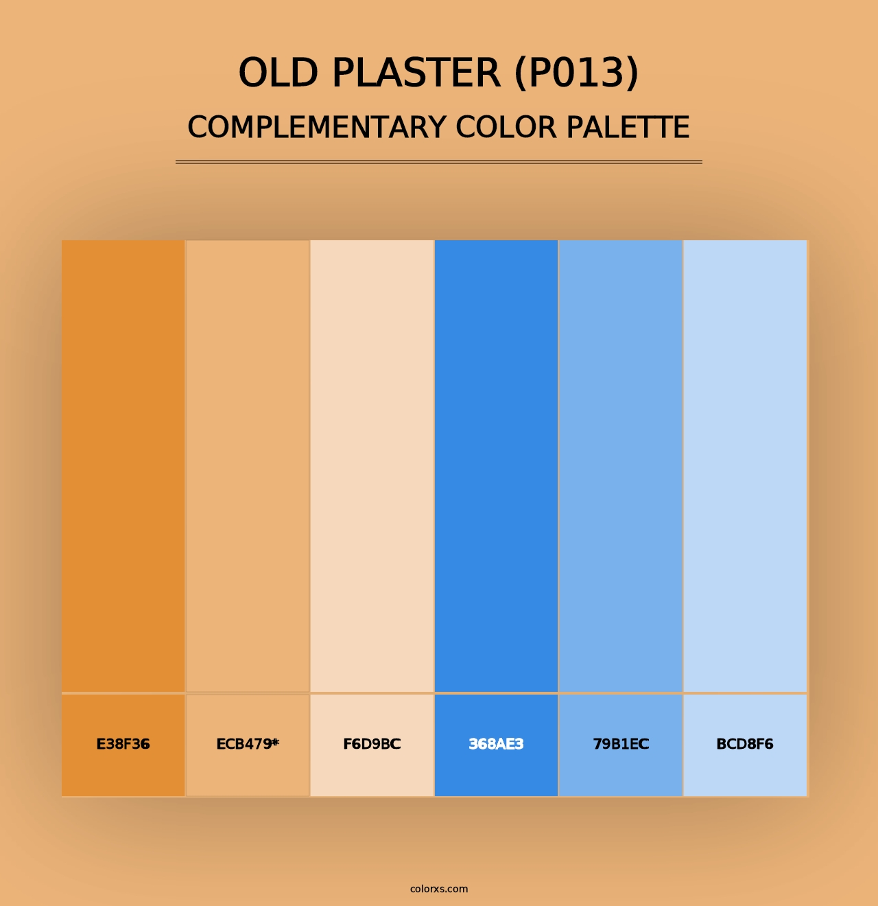 Old Plaster (P013) - Complementary Color Palette