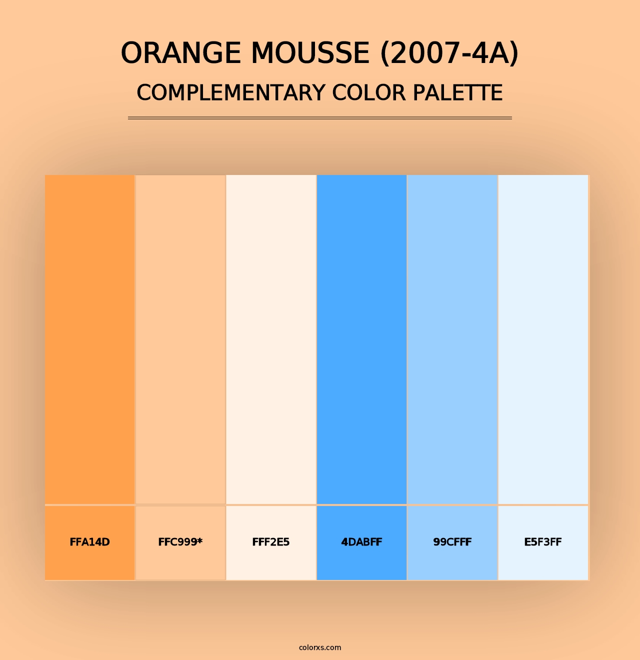 Orange Mousse (2007-4A) - Complementary Color Palette