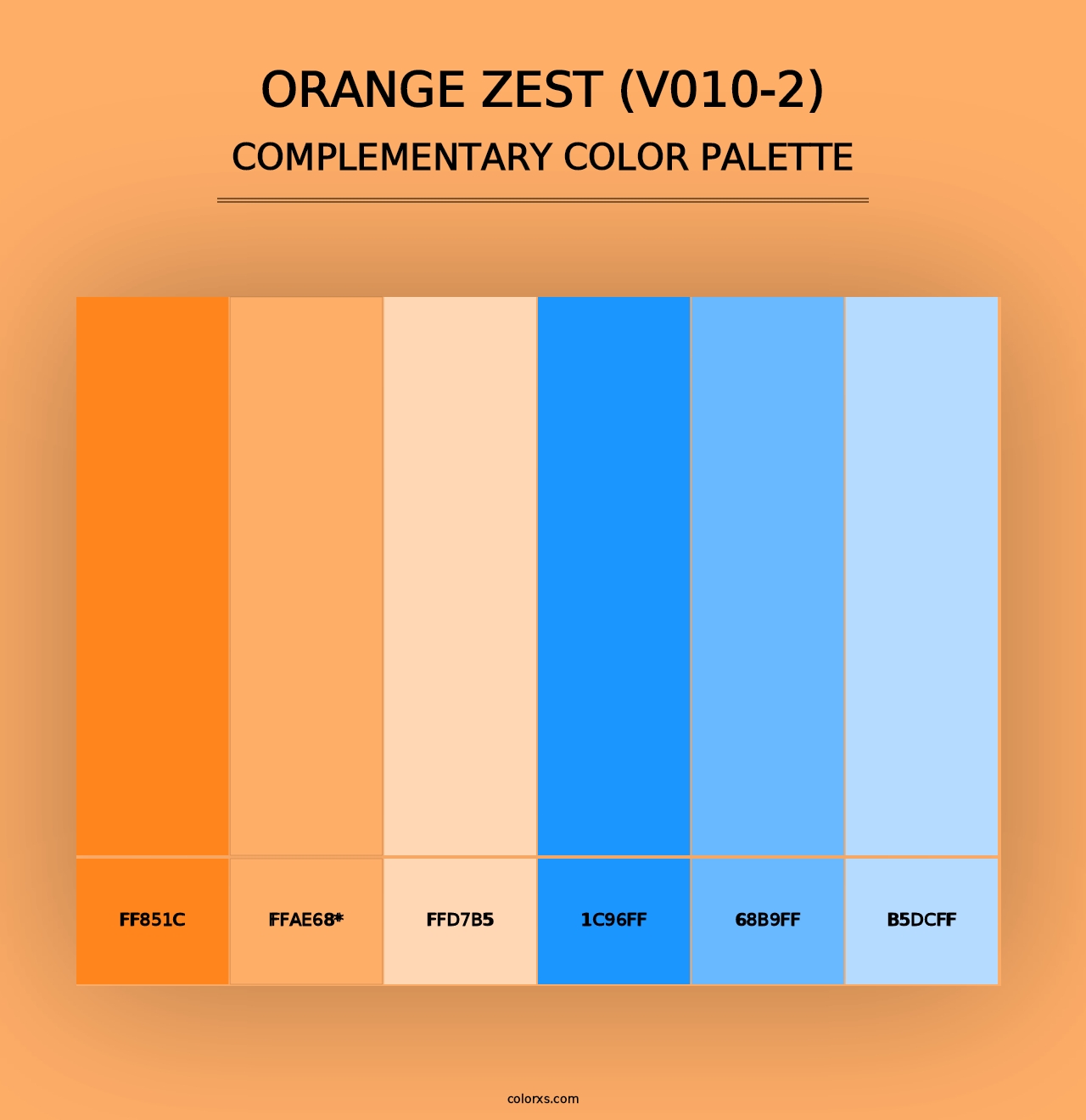 Orange Zest (V010-2) - Complementary Color Palette