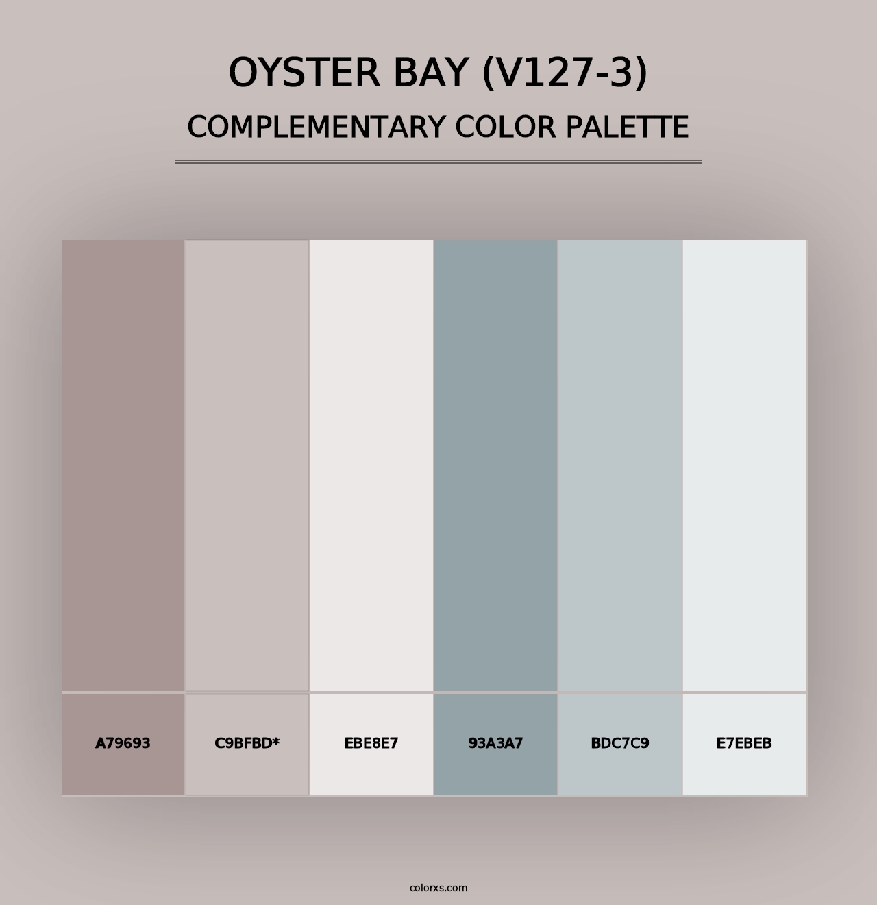 Oyster Bay (V127-3) - Complementary Color Palette