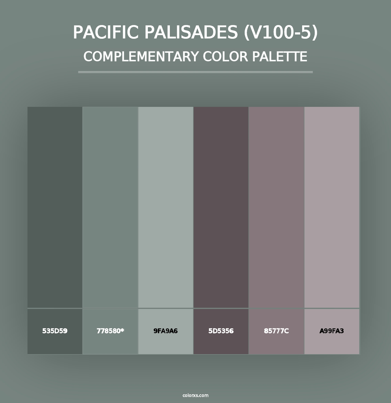 Pacific Palisades (V100-5) - Complementary Color Palette