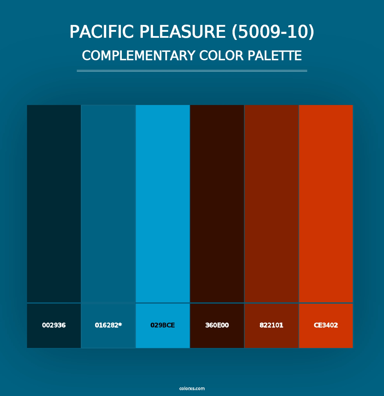 Pacific Pleasure (5009-10) - Complementary Color Palette