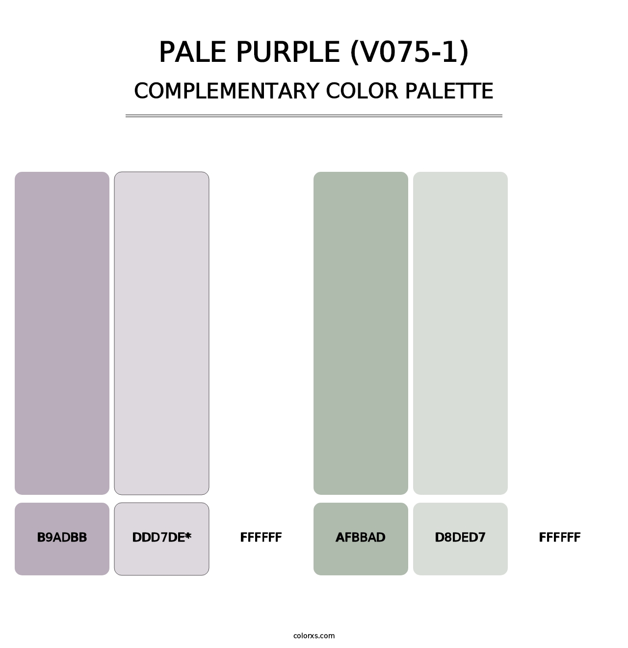 Pale Purple (V075-1) - Complementary Color Palette