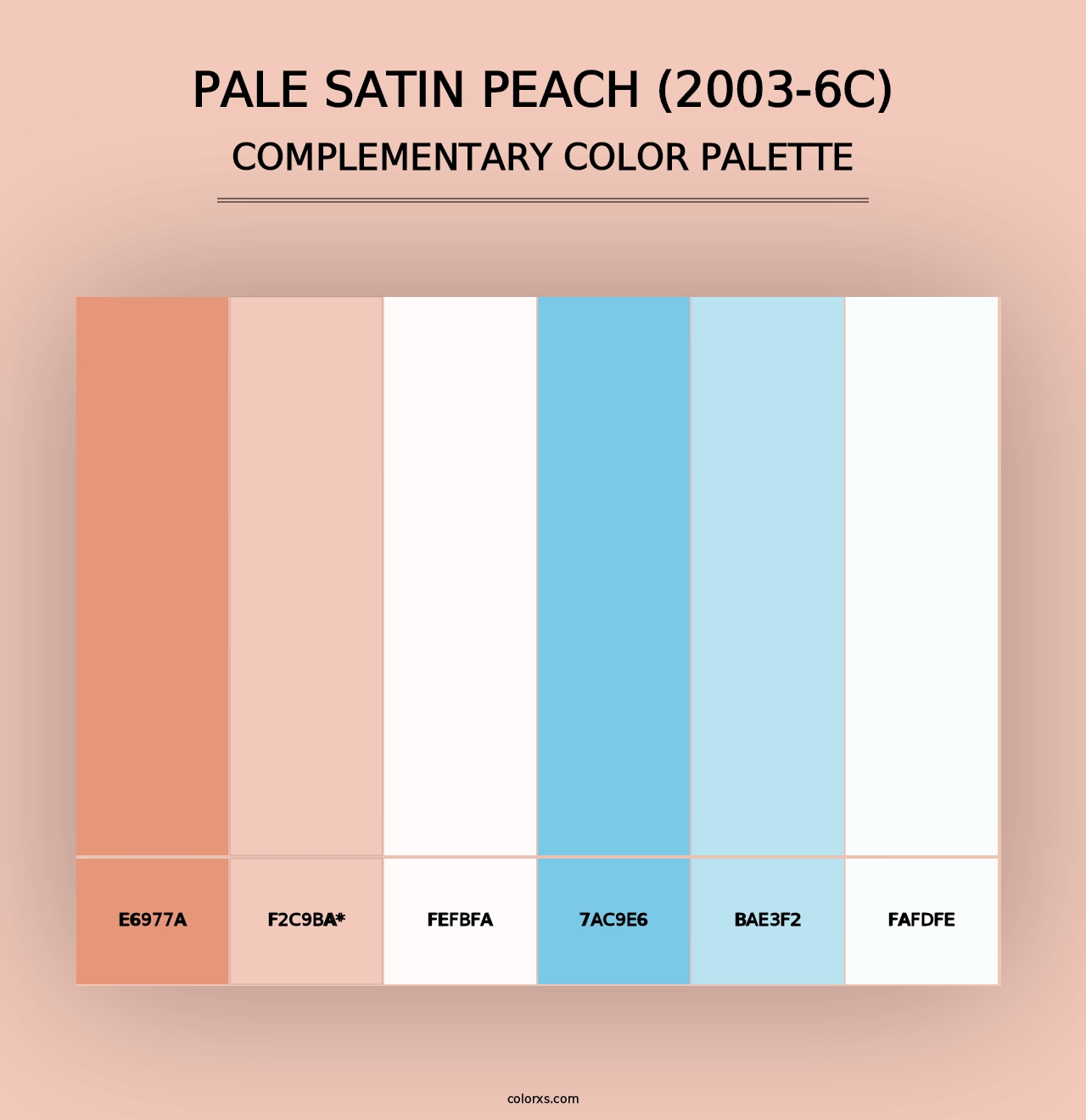 Pale Satin Peach (2003-6C) - Complementary Color Palette