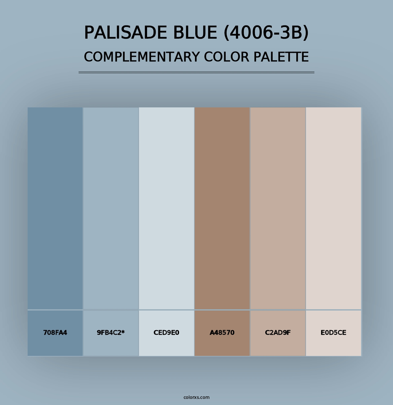 Palisade Blue (4006-3B) - Complementary Color Palette