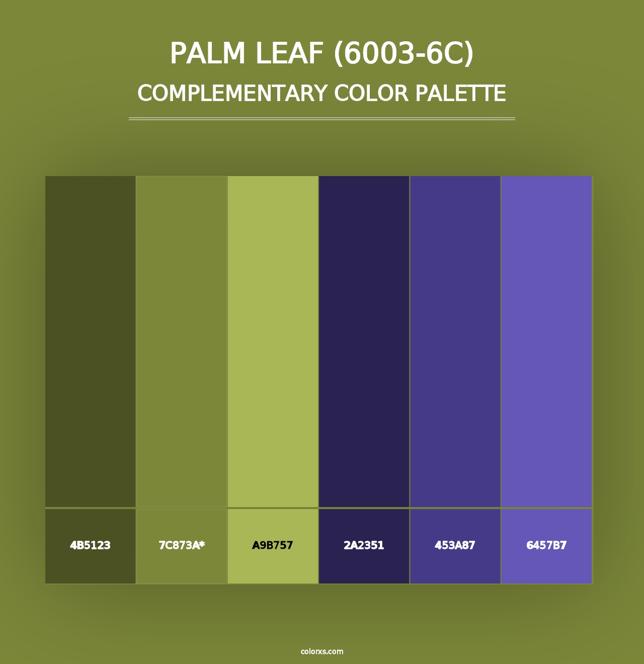 Palm Leaf (6003-6C) - Complementary Color Palette