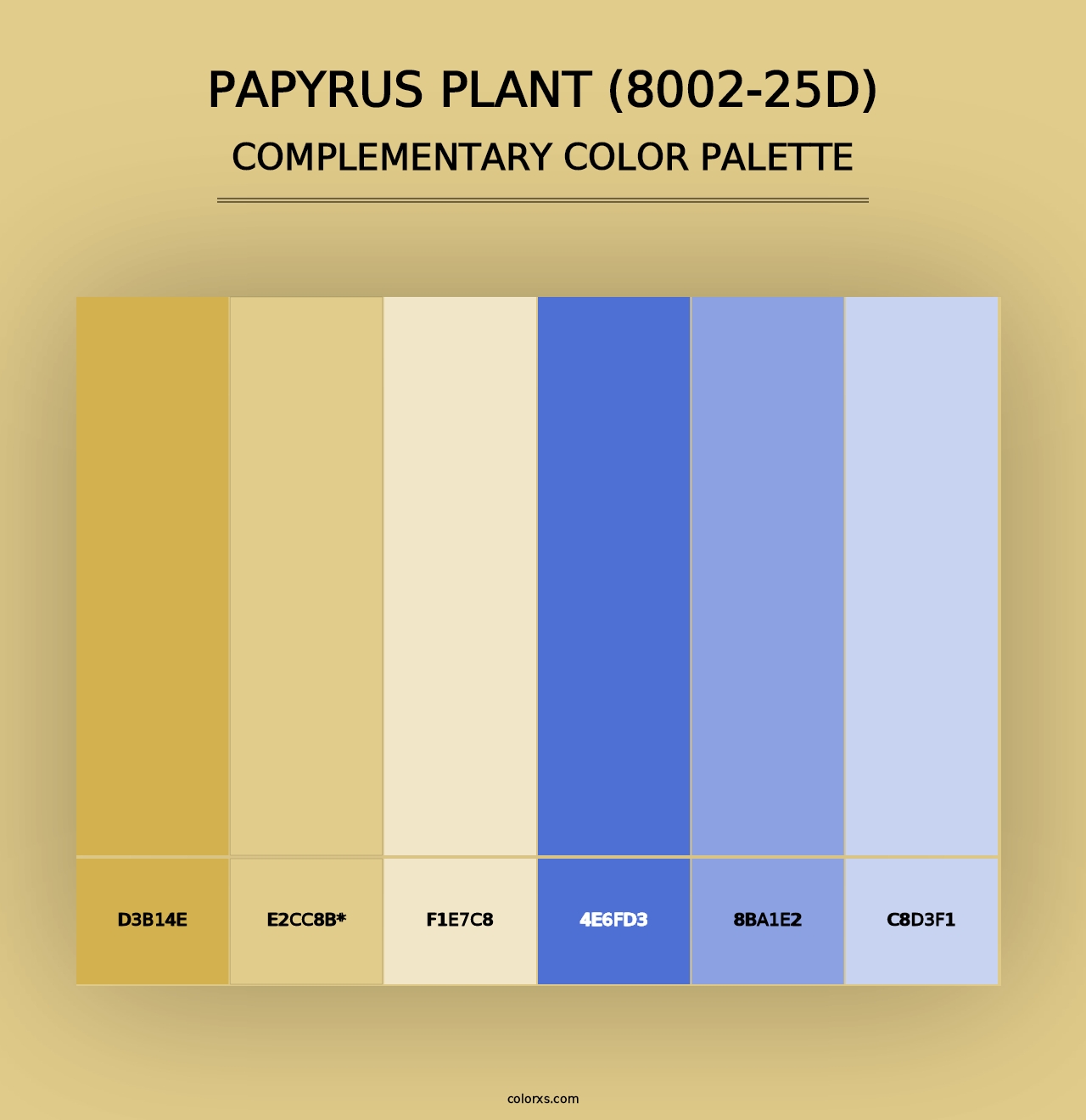 Papyrus Plant (8002-25D) - Complementary Color Palette