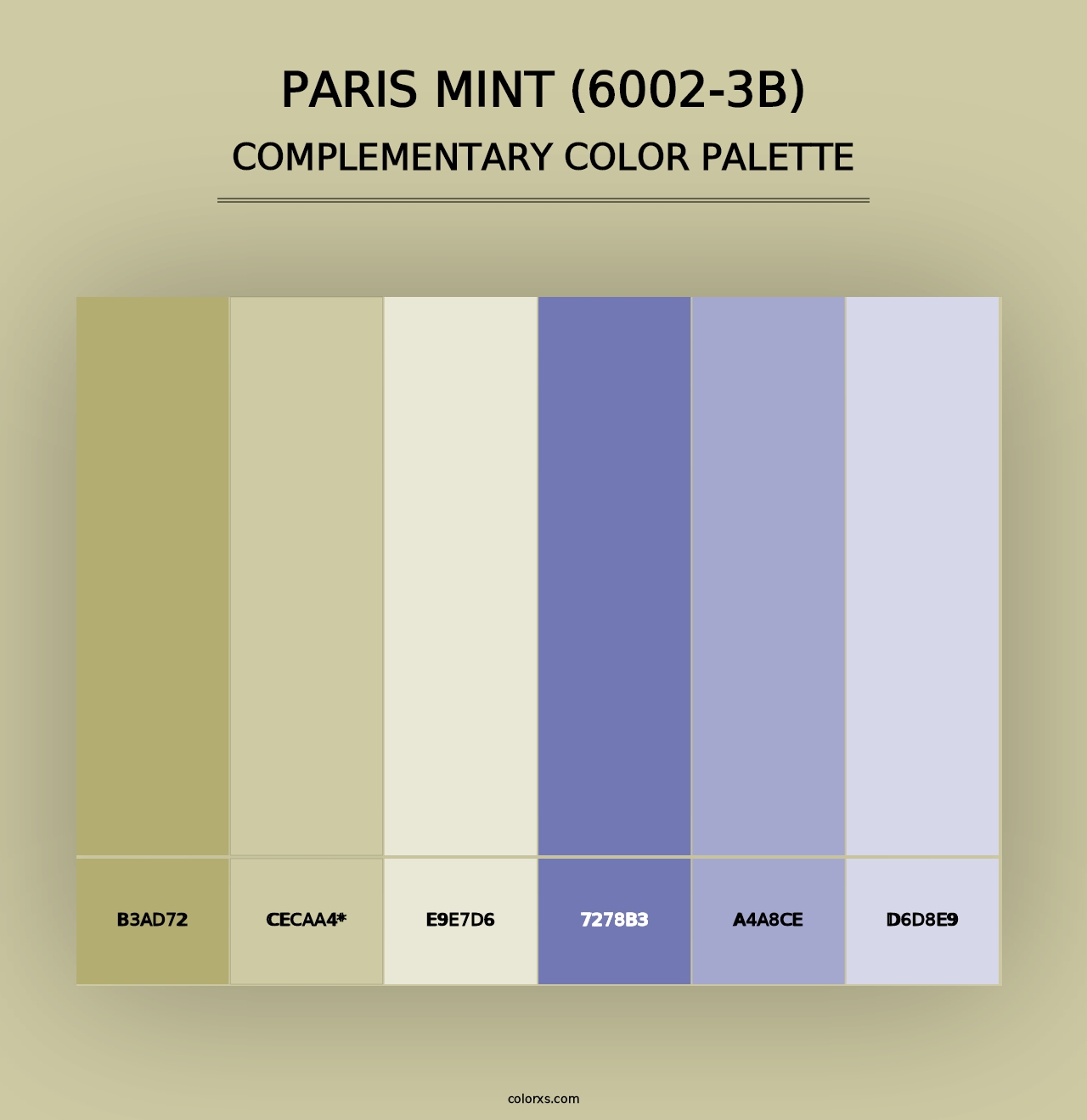 Paris Mint (6002-3B) - Complementary Color Palette