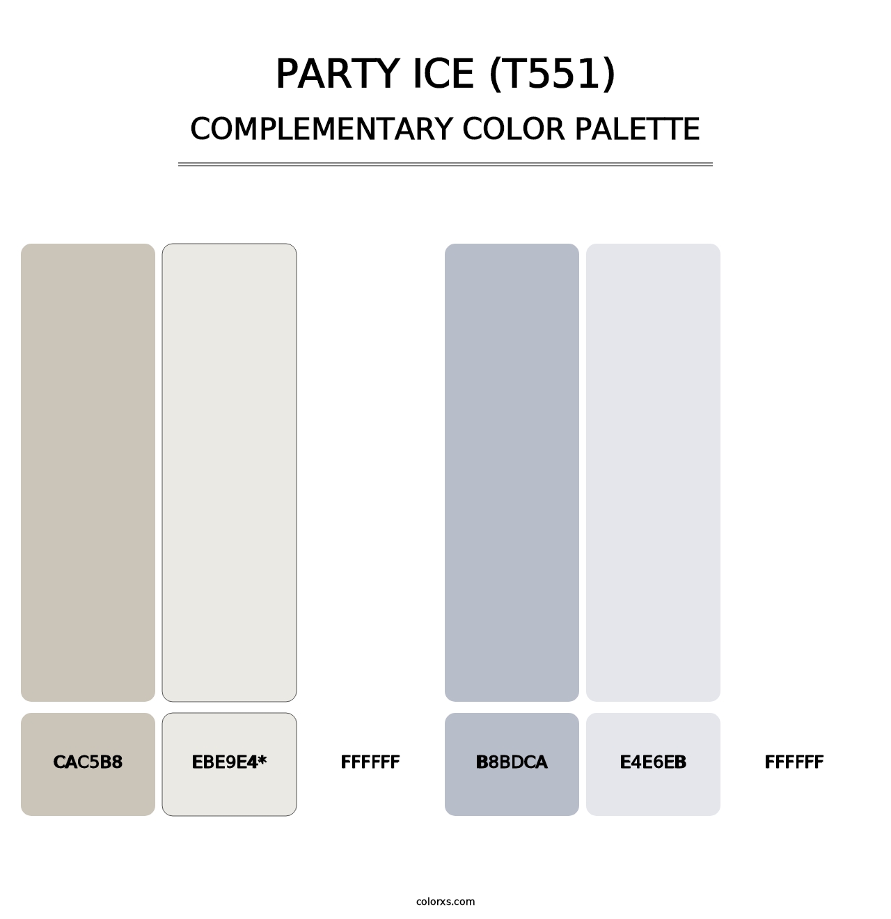 Party Ice (T551) - Complementary Color Palette