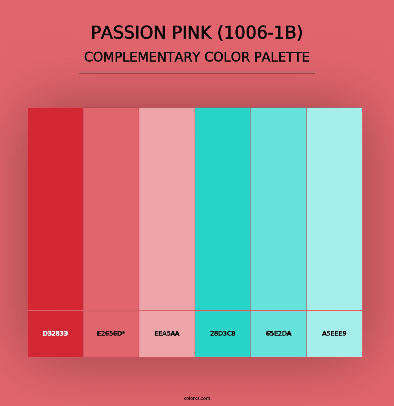 Passion Pink (1006-1B) - Complementary Color Palette