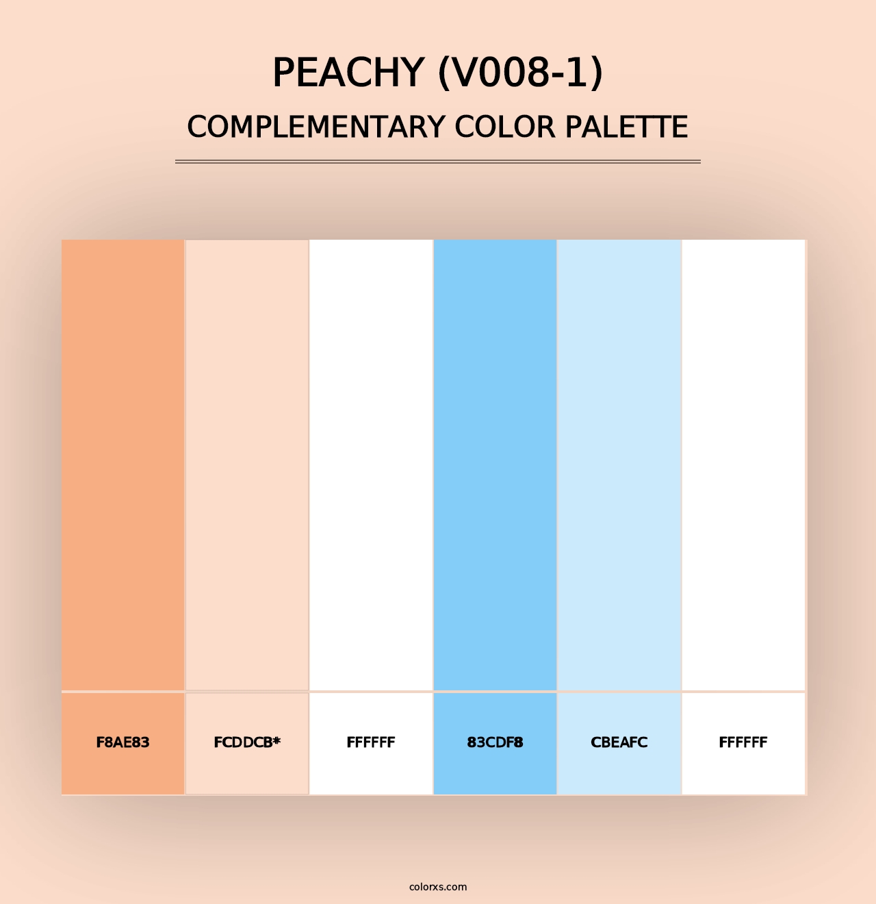 Peachy (V008-1) - Complementary Color Palette