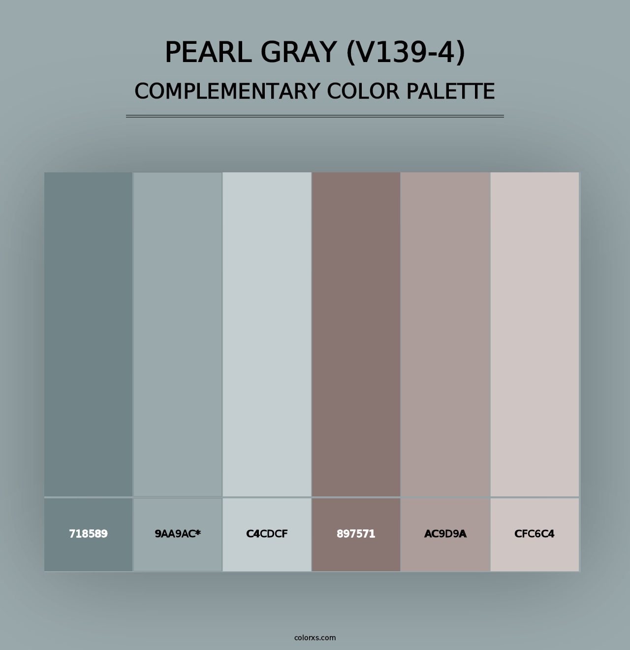 Pearl Gray (V139-4) - Complementary Color Palette