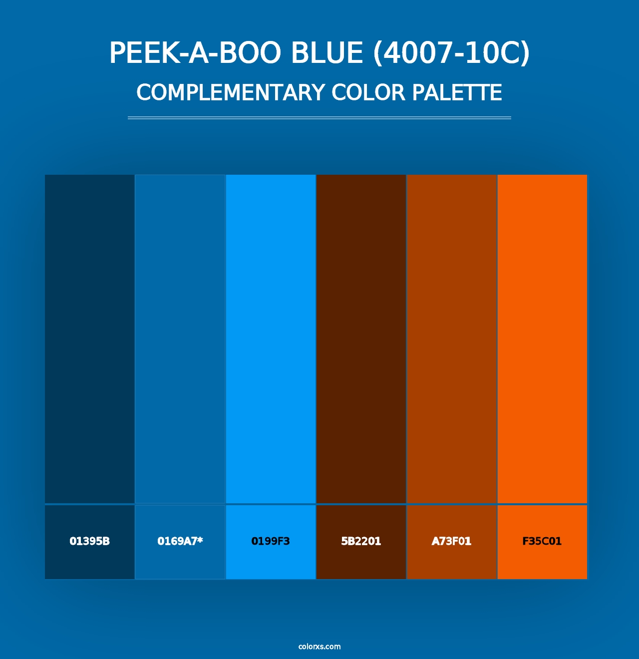 Peek-A-Boo Blue (4007-10C) - Complementary Color Palette