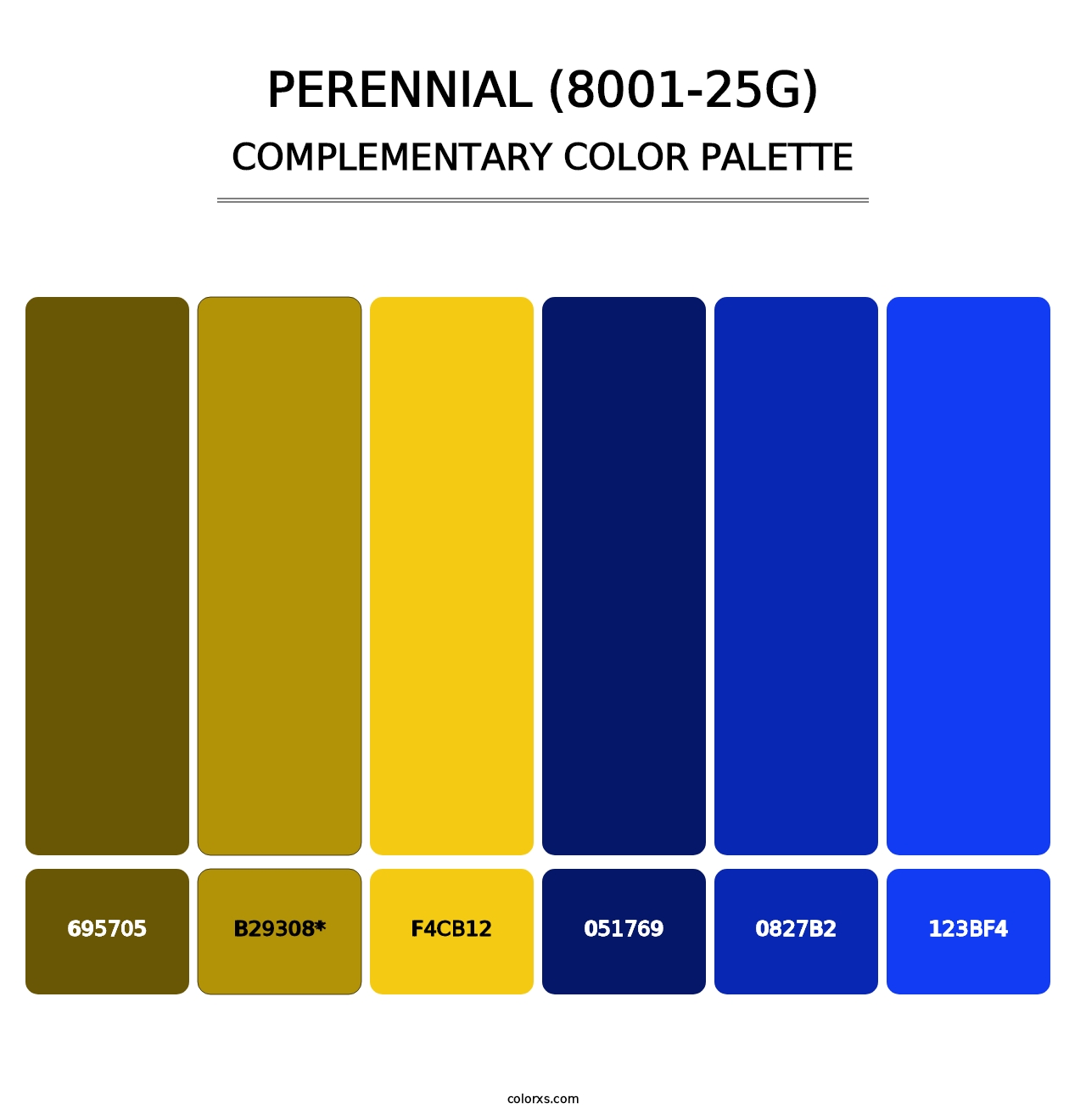 Perennial (8001-25G) - Complementary Color Palette