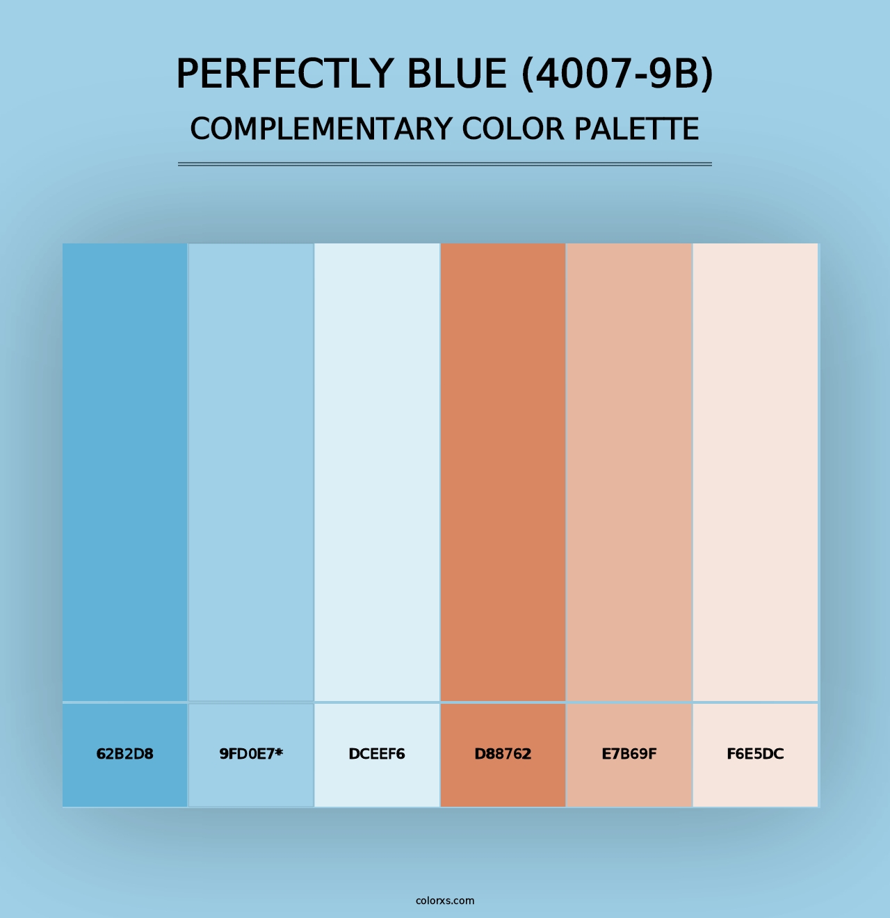 Perfectly Blue (4007-9B) - Complementary Color Palette