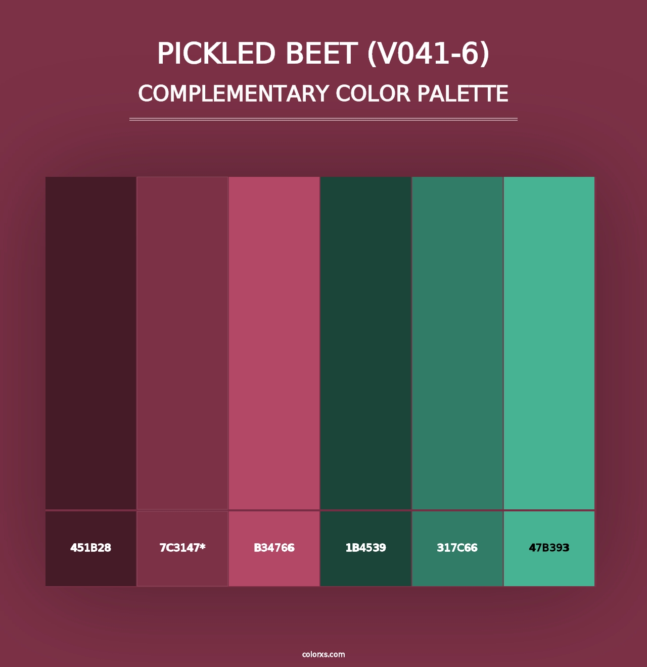 Pickled Beet (V041-6) - Complementary Color Palette