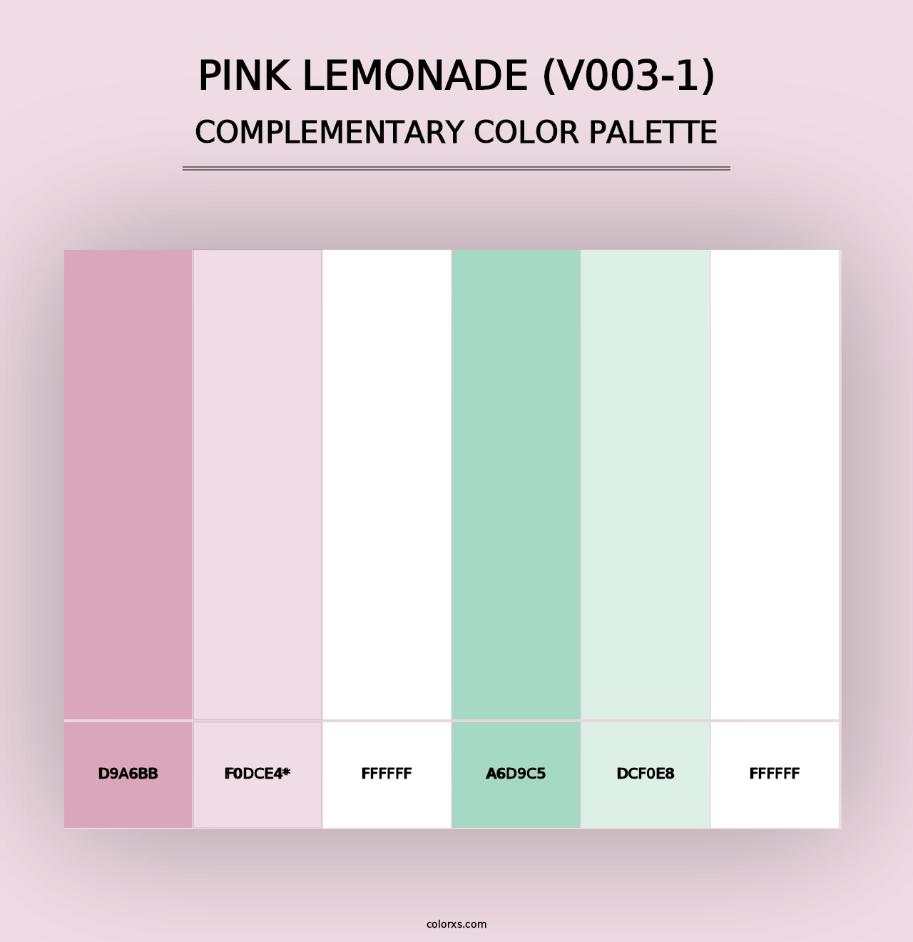 Pink Lemonade (V003-1) - Complementary Color Palette