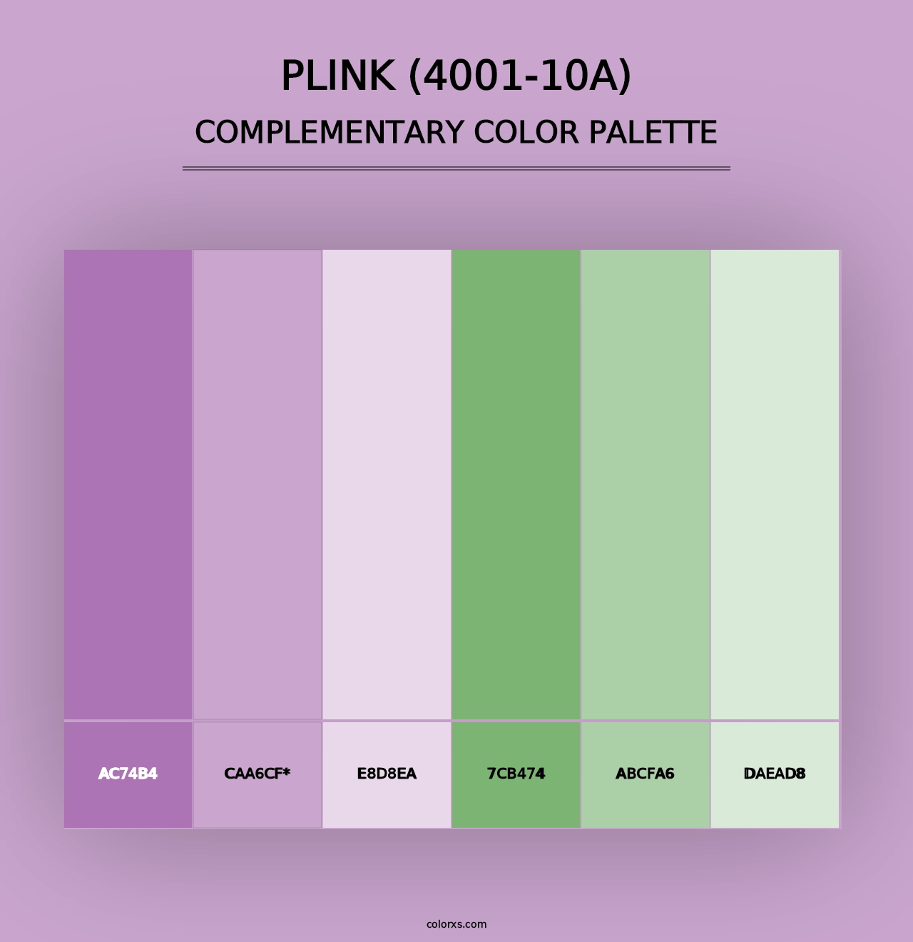 Plink (4001-10A) - Complementary Color Palette