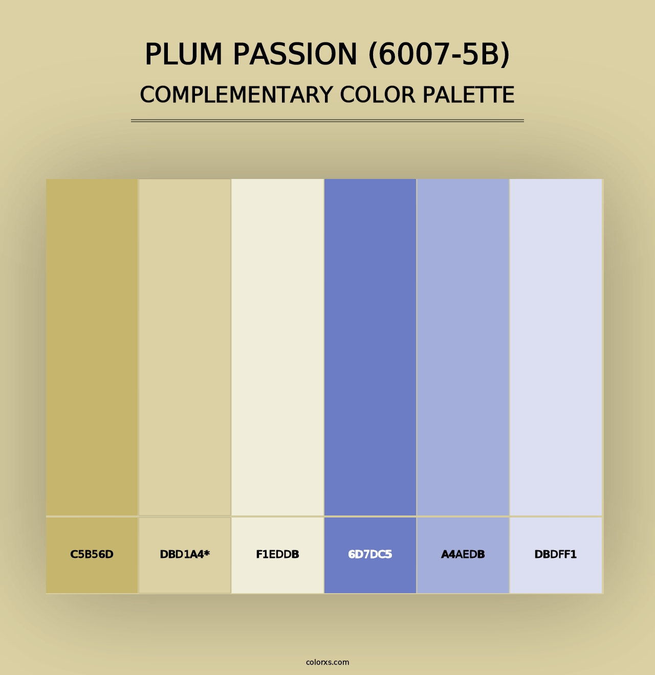 Plum Passion (6007-5B) - Complementary Color Palette