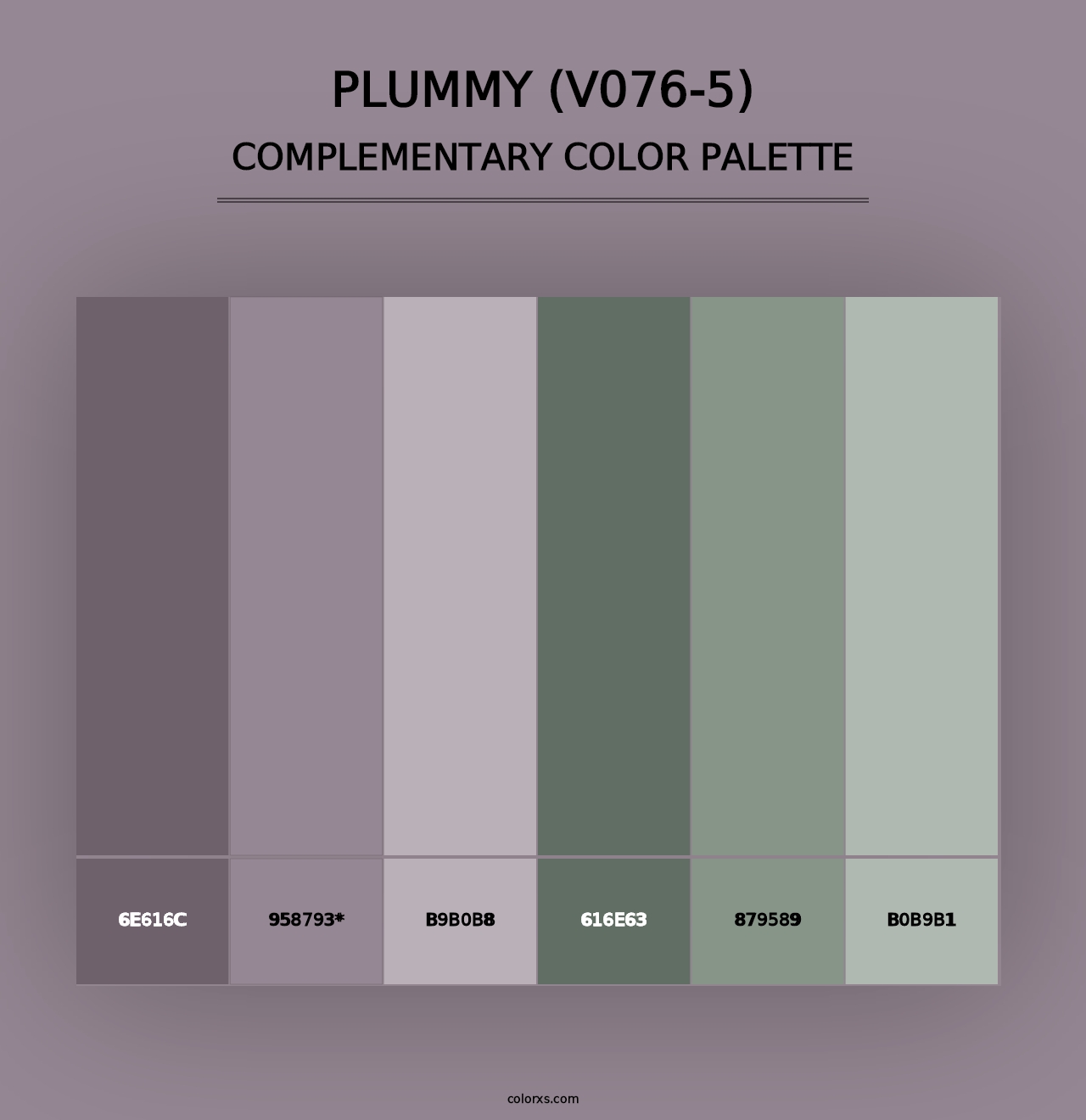 Plummy (V076-5) - Complementary Color Palette