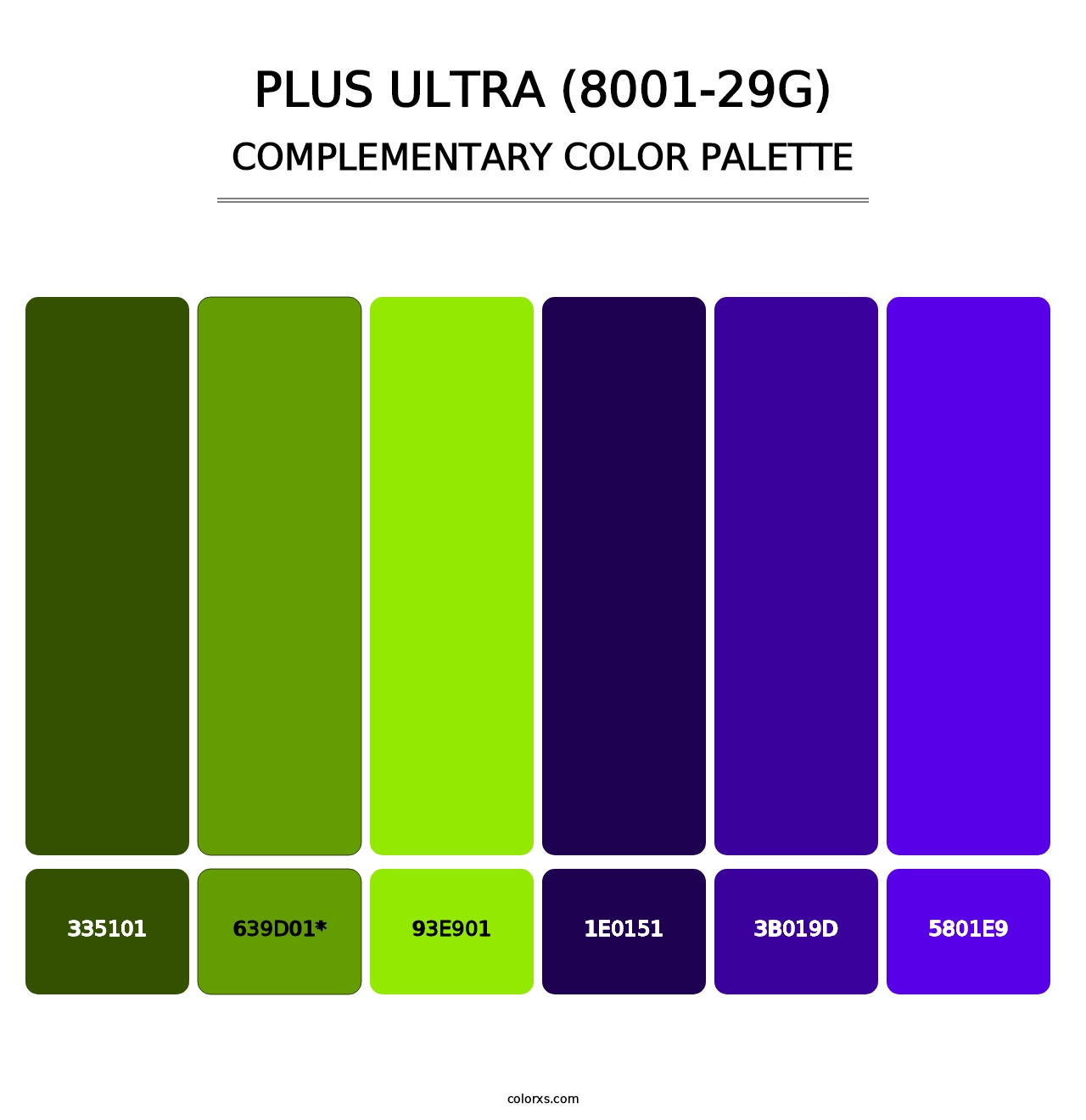 Plus Ultra (8001-29G) - Complementary Color Palette