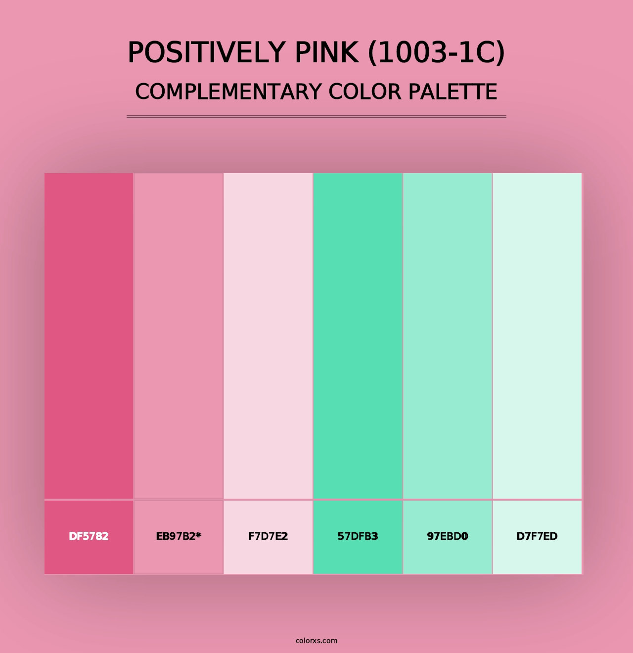 Positively Pink (1003-1C) - Complementary Color Palette