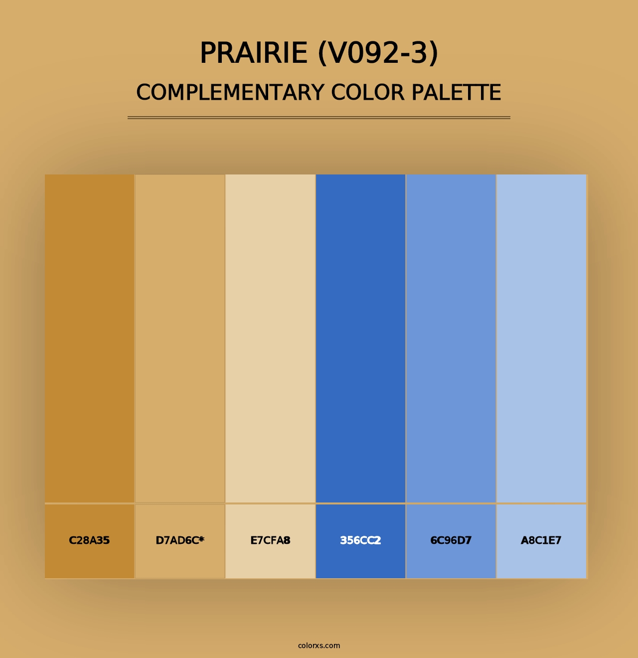 Prairie (V092-3) - Complementary Color Palette