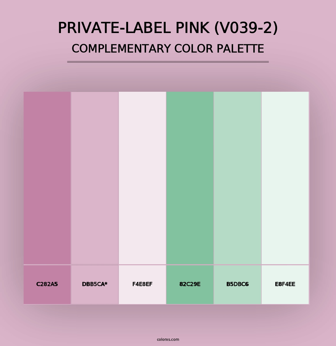 Private-Label Pink (V039-2) - Complementary Color Palette