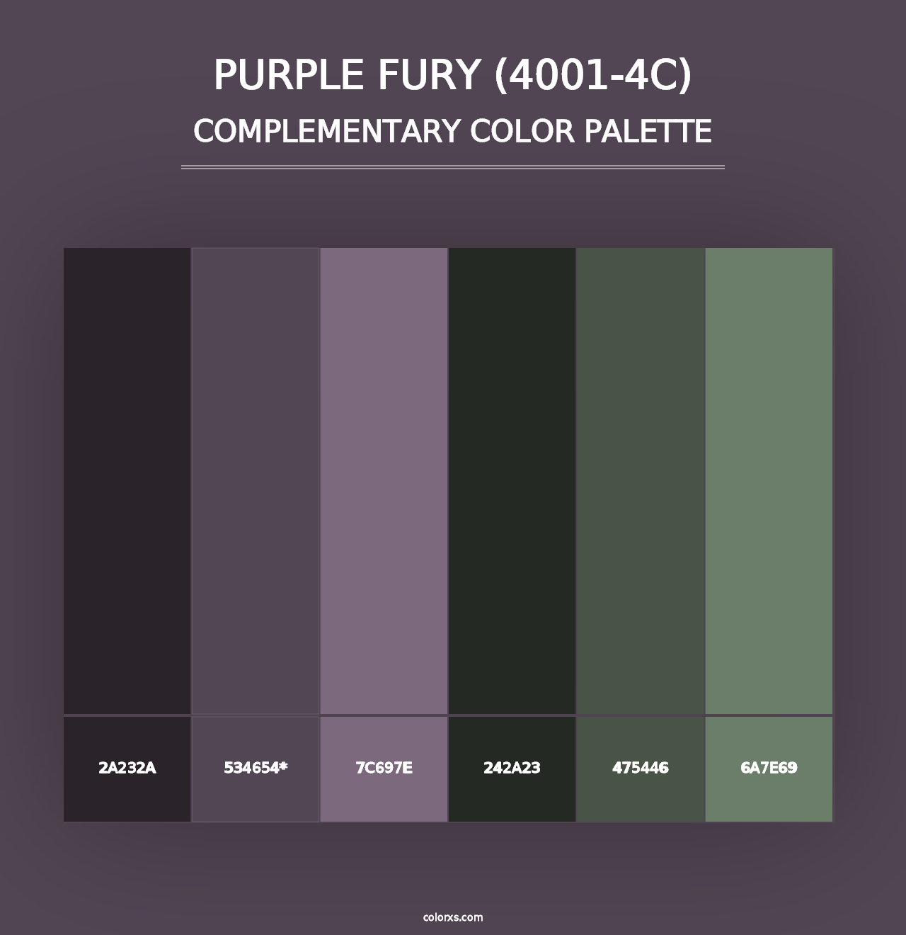 Purple Fury (4001-4C) - Complementary Color Palette