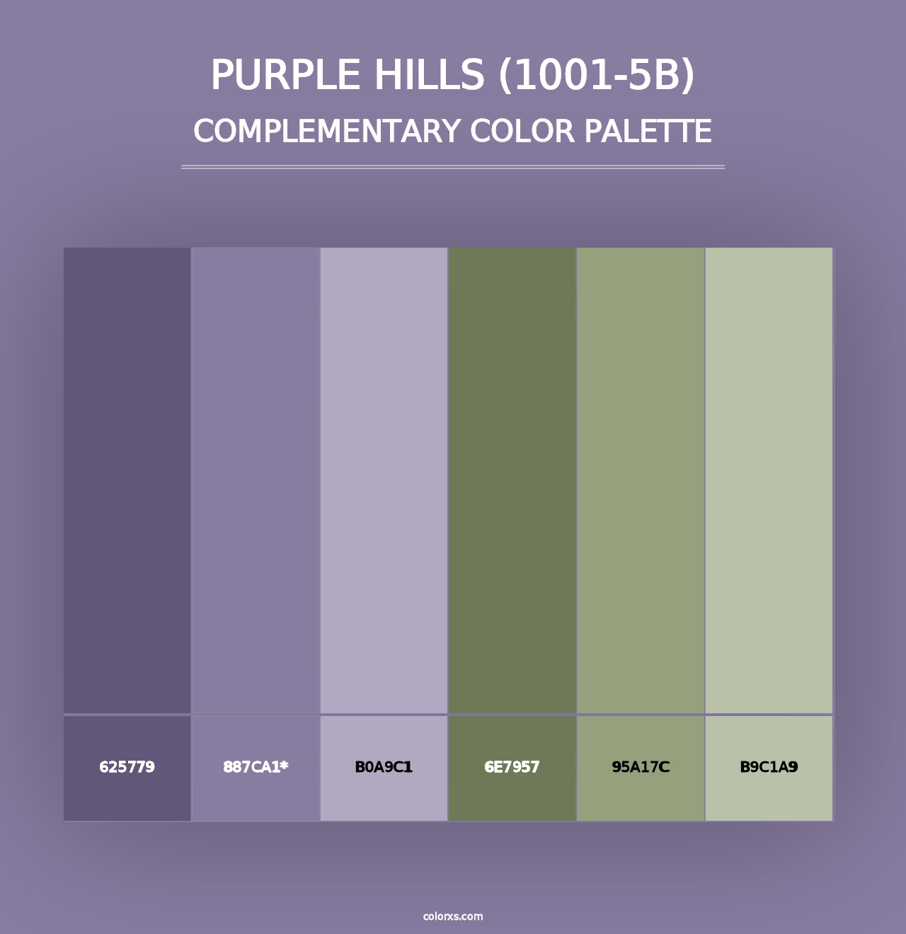 Purple Hills (1001-5B) - Complementary Color Palette