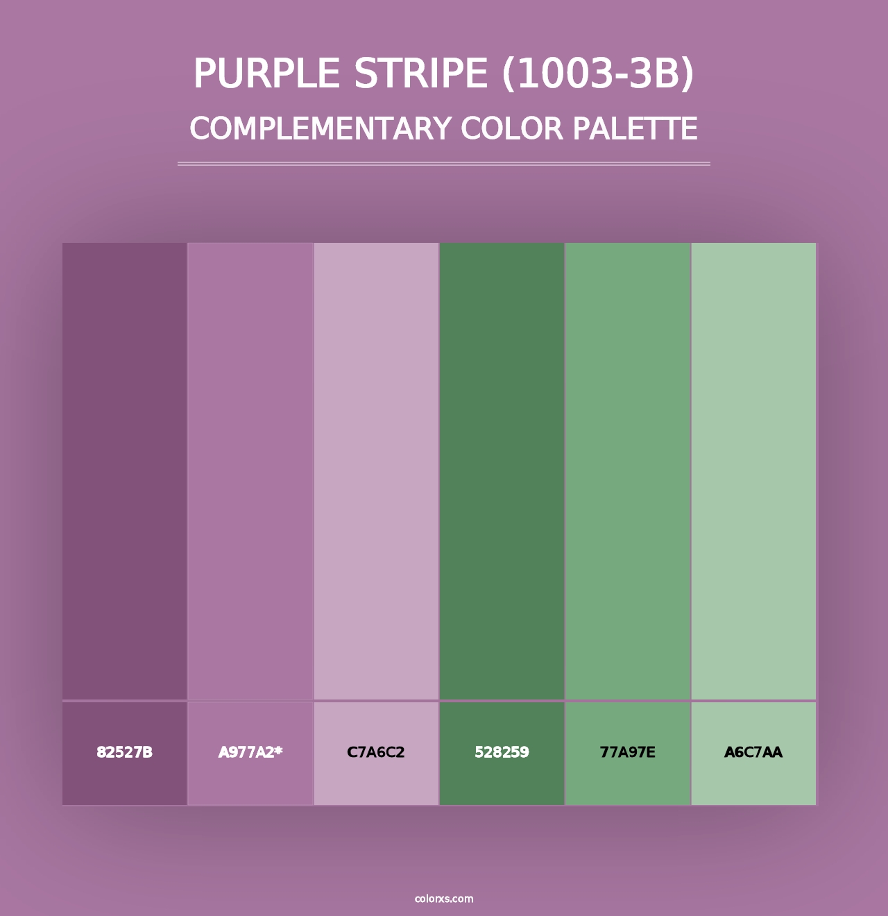 Purple Stripe (1003-3B) - Complementary Color Palette