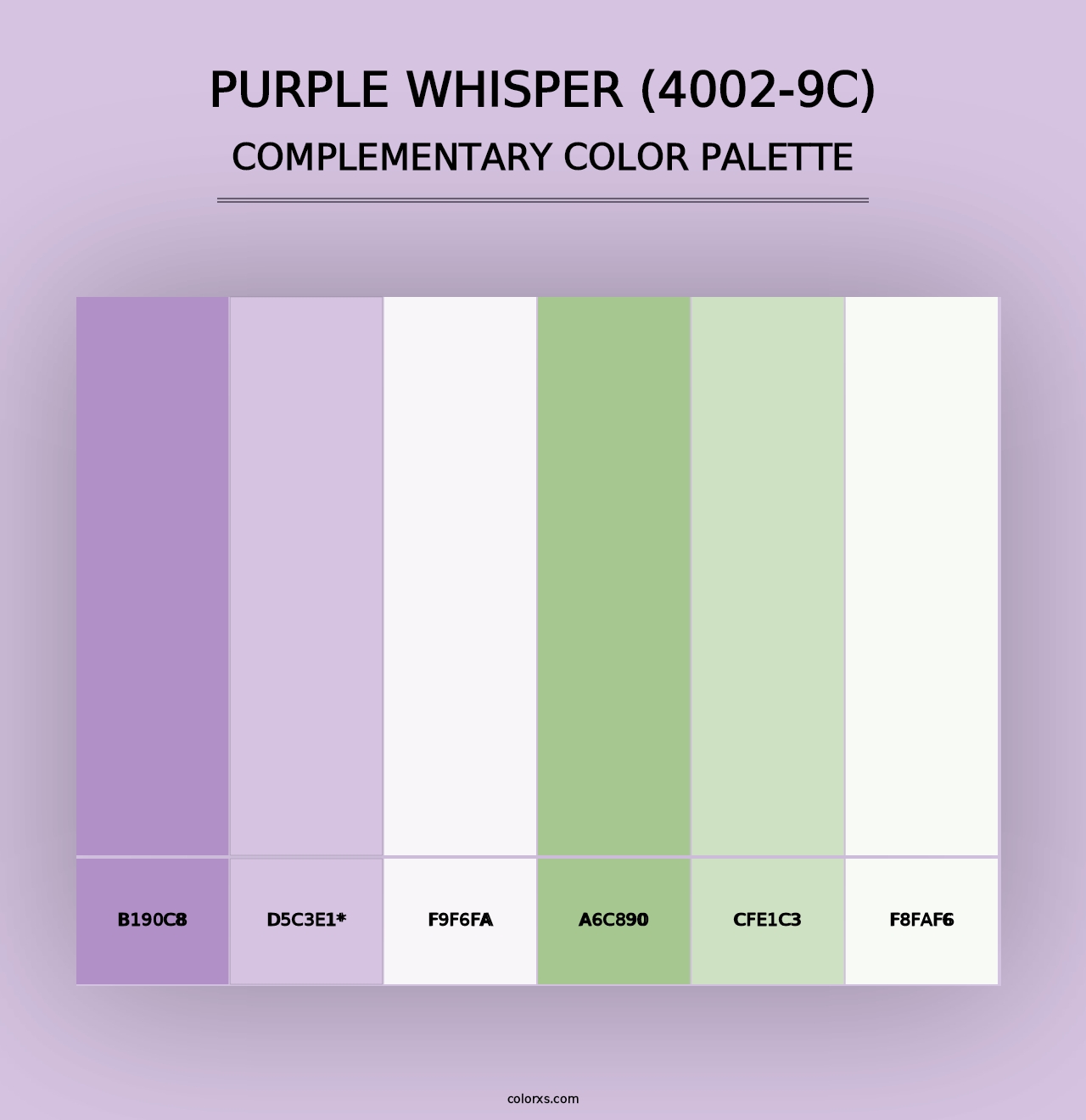 Purple Whisper (4002-9C) - Complementary Color Palette