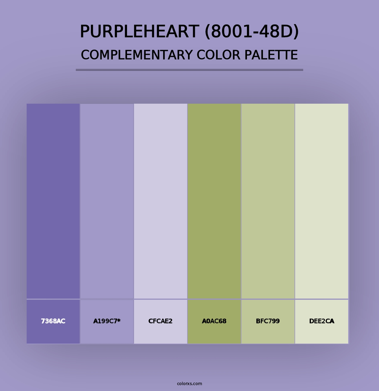 Purpleheart (8001-48D) - Complementary Color Palette