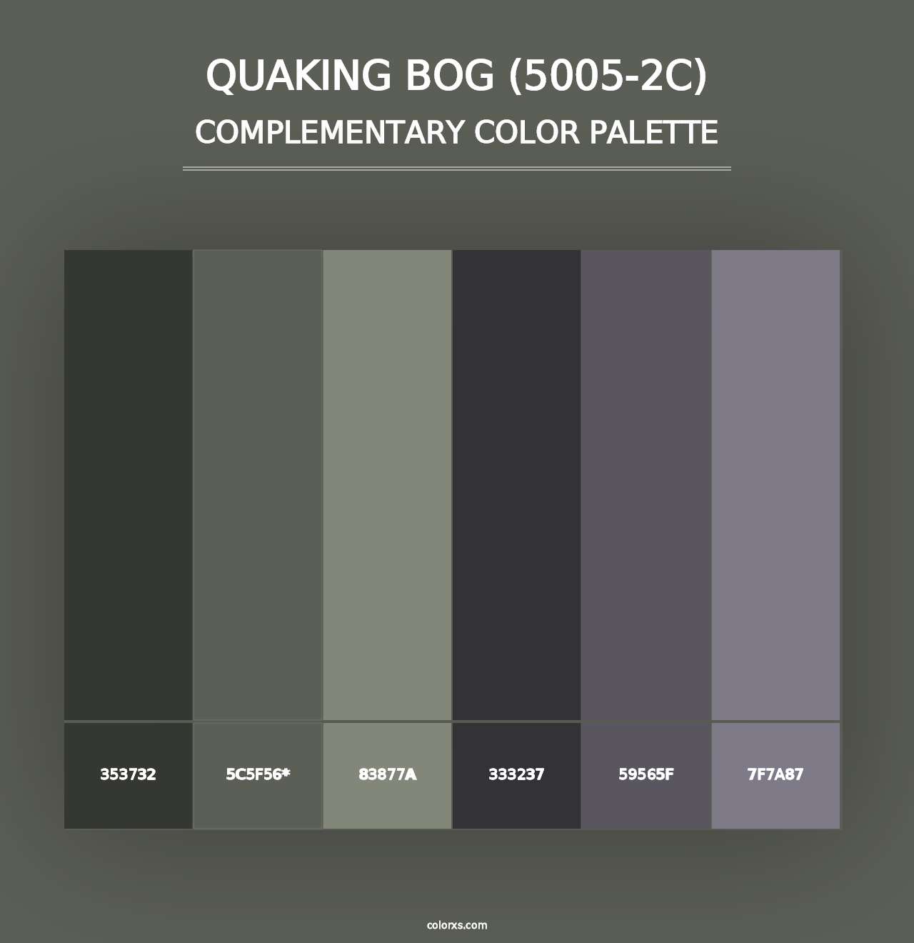 Quaking Bog (5005-2C) - Complementary Color Palette