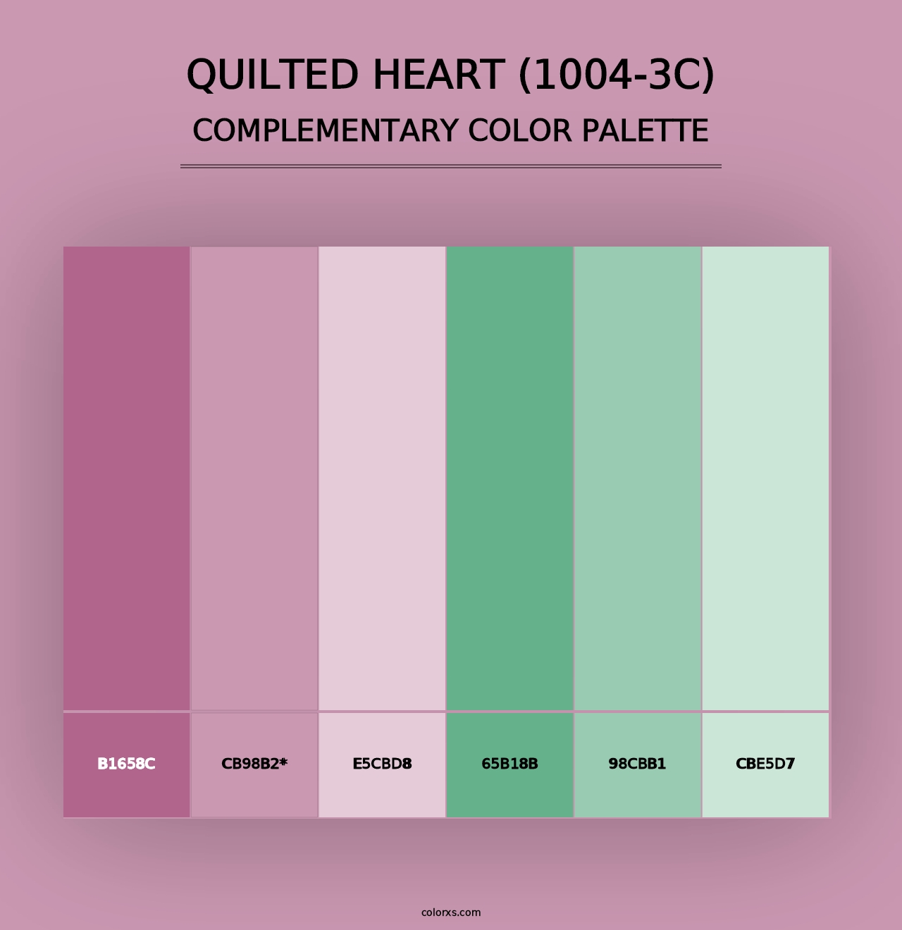 Quilted Heart (1004-3C) - Complementary Color Palette