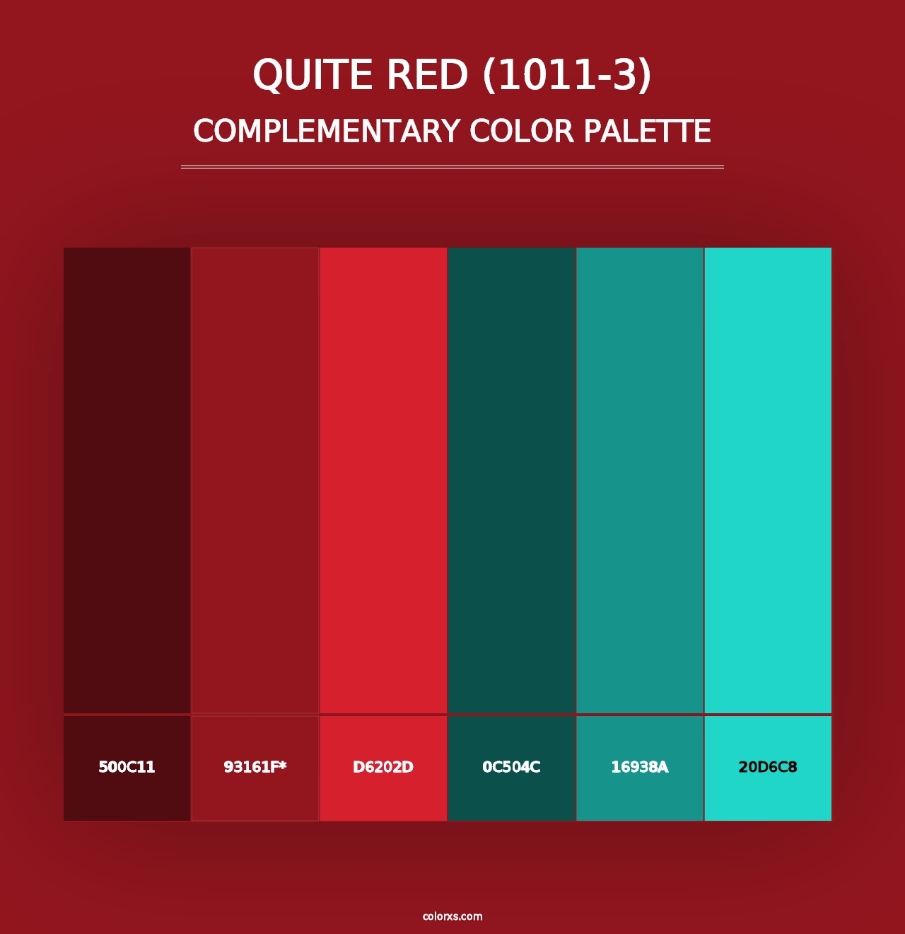 Quite Red (1011-3) - Complementary Color Palette