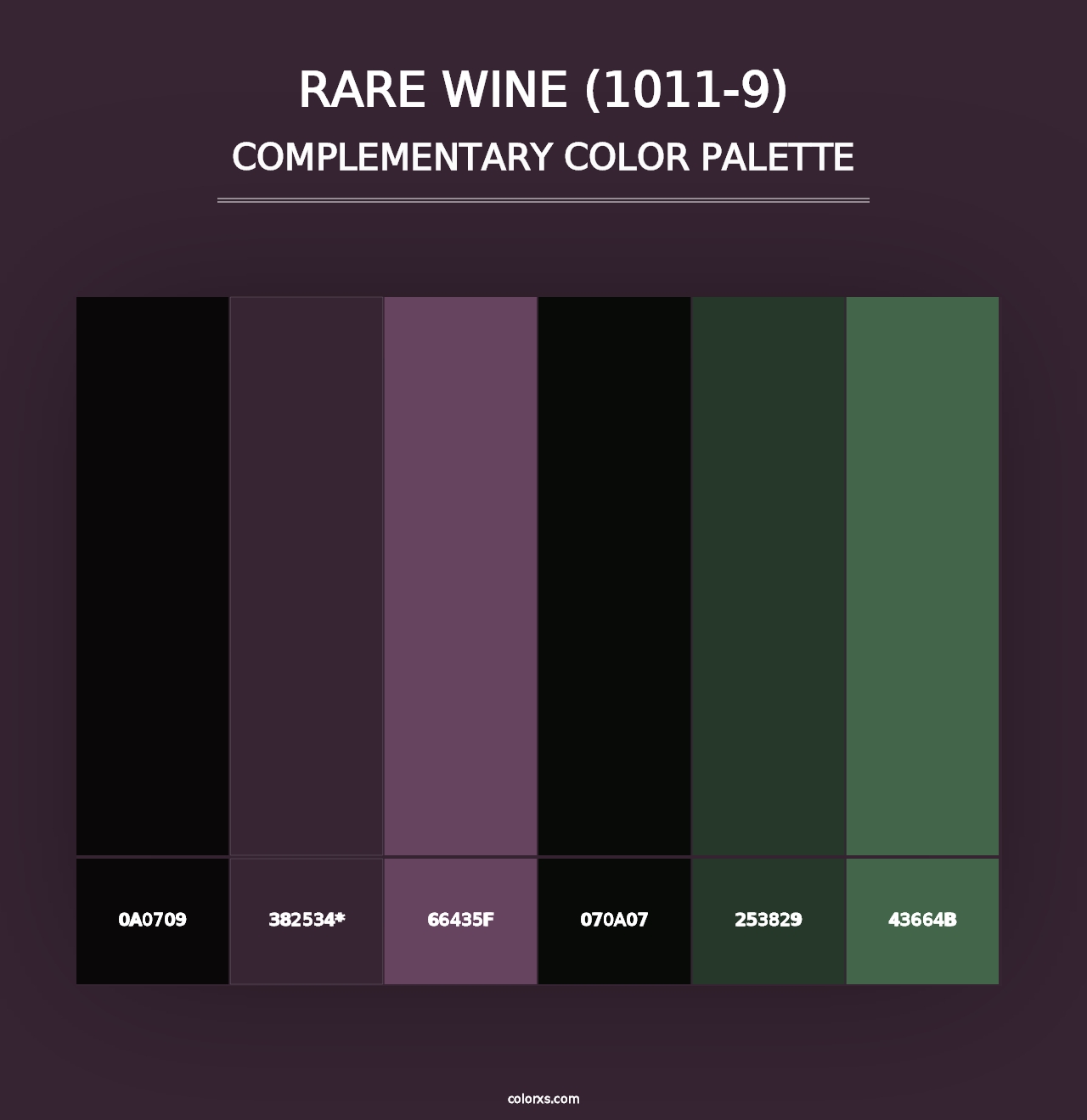 Rare Wine (1011-9) - Complementary Color Palette