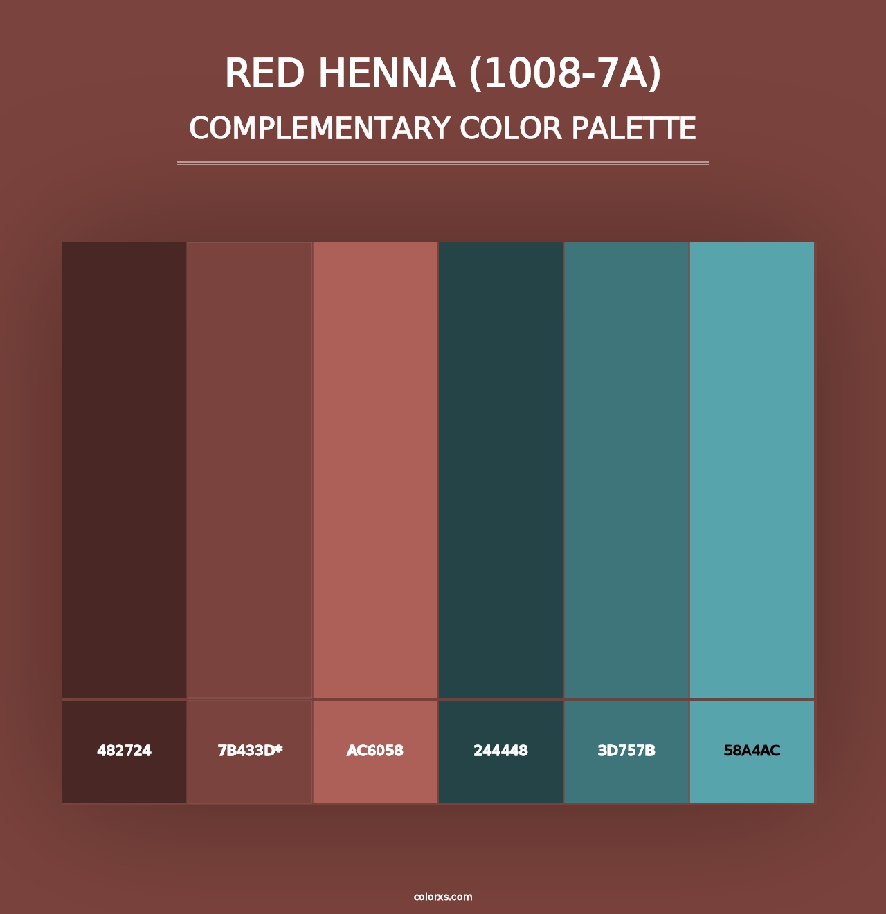 Red Henna (1008-7A) - Complementary Color Palette