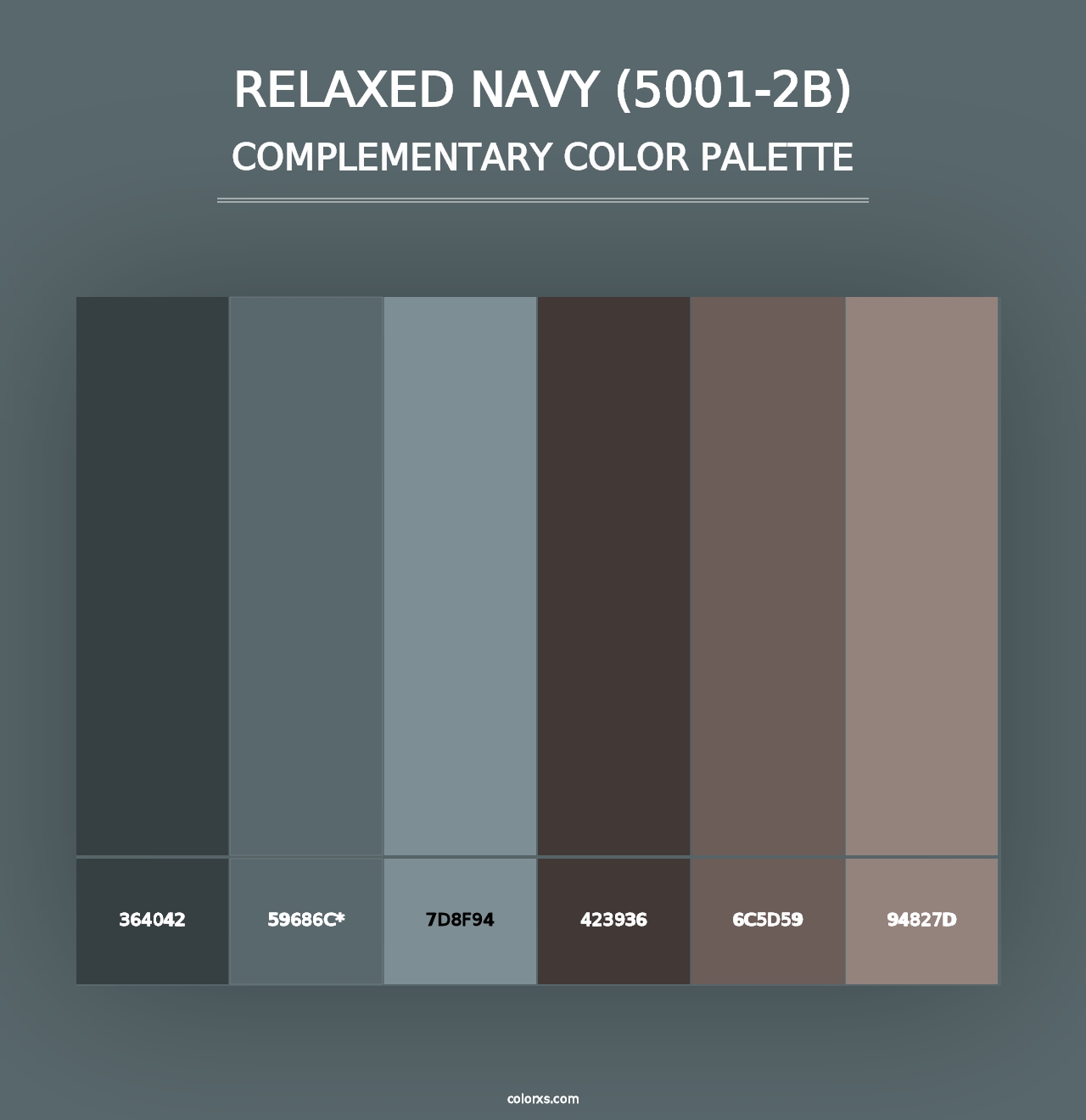 Relaxed Navy (5001-2B) - Complementary Color Palette